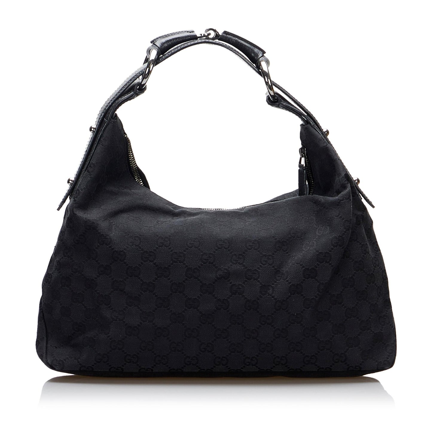 Gucci GG Horsebit SHG-wbDRzT Canvas Black Shoulder Bag