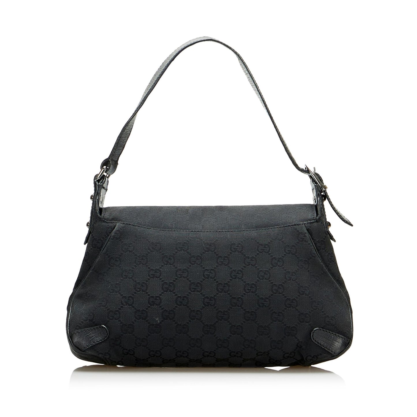 Gucci GG Horsebit SHG-Tiyfj5 Canvas Calf Black Shoulder Bag