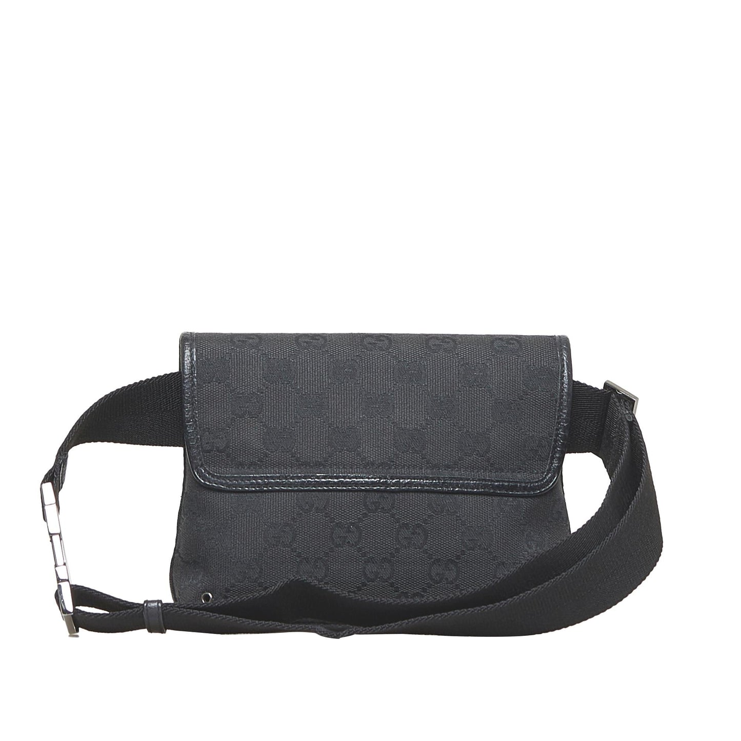 Gucci GG Jackie Belt SHG-DiL6gS Canvas Black Accessory