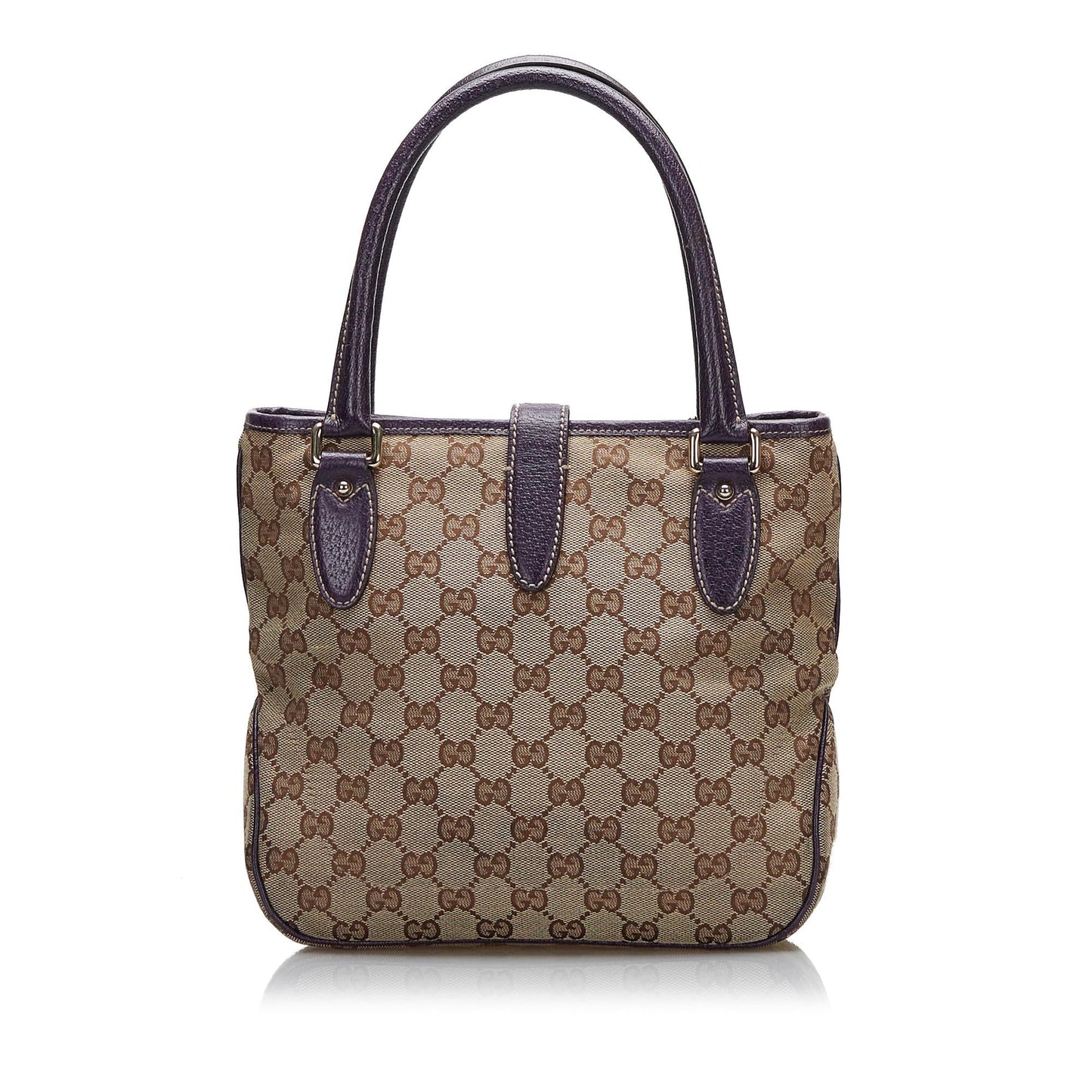 Gucci GG Jackie Piston Lock SHG-F3Db8C Canvas Brown Satchel Bag