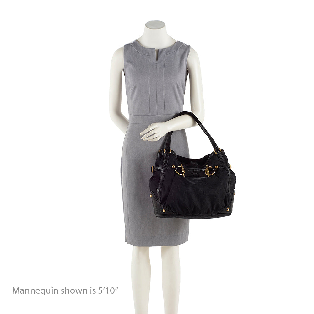 Gucci GG Canvas Jockey Medium Tote (SHF-17167)
