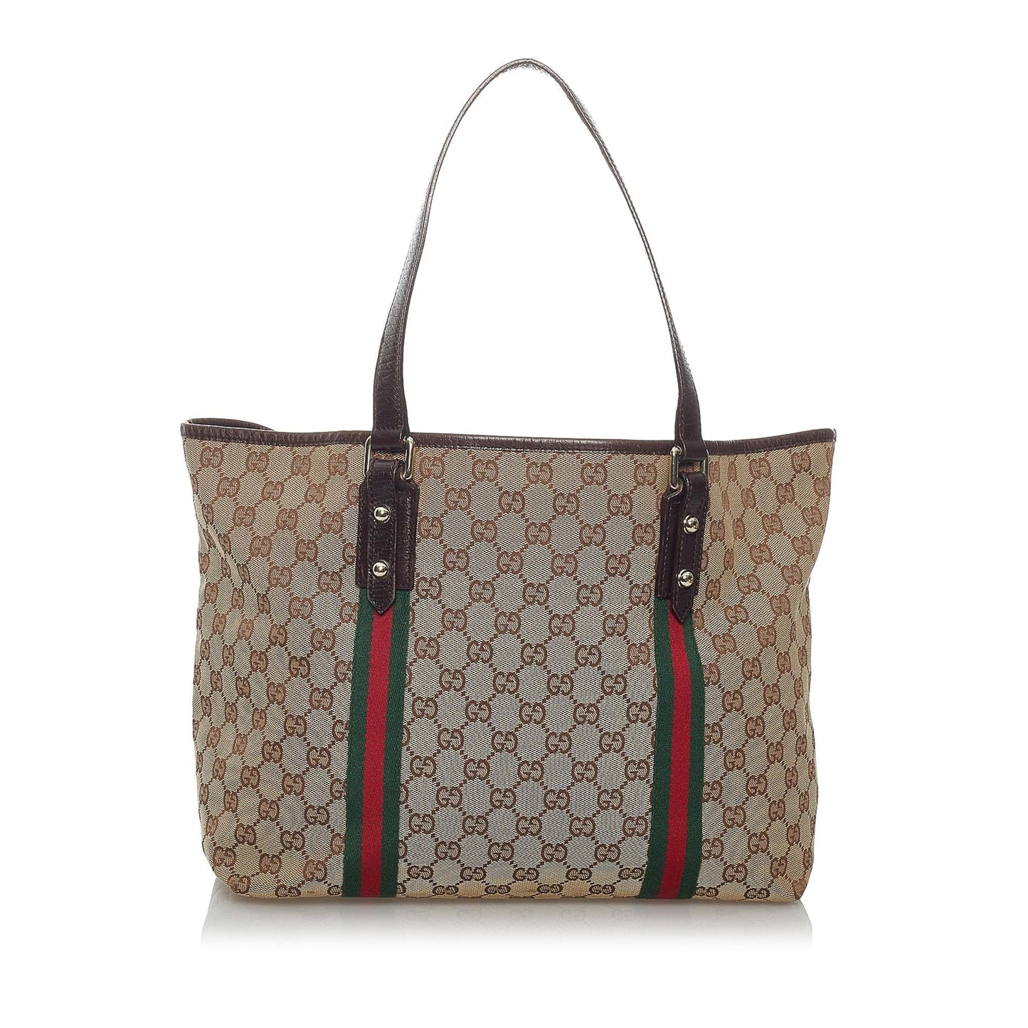 Gucci GG Jolicoeur SHG Canvas Brown Tote Bag 5