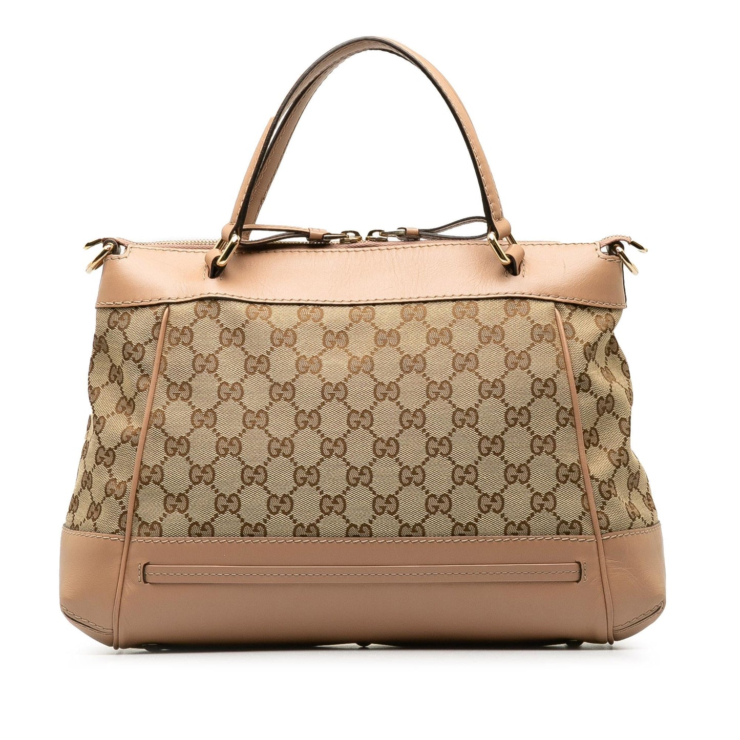 Gucci GG Mayfair SHG-hKKYOc Canvas Calf Brown Satchel Bag