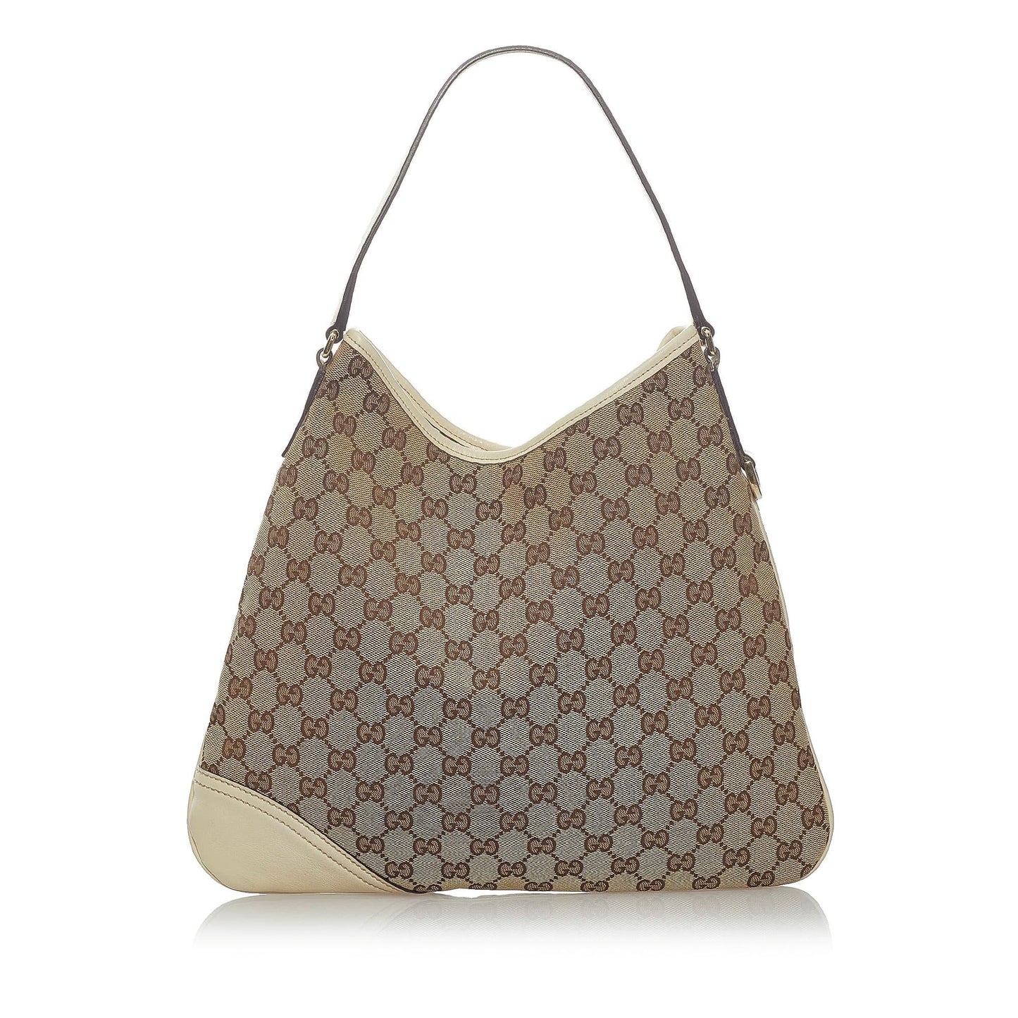 Gucci GG New Britt SHG Canvas White Brown Shoulder Bag