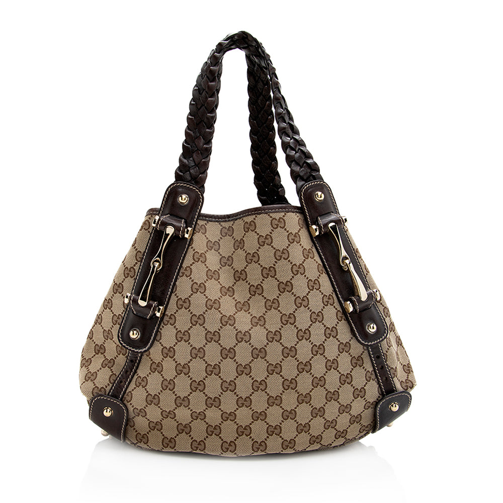 Gucci GG Pelham - FINAL SHF Leather Canvas Brown Beige Shoulder Bag