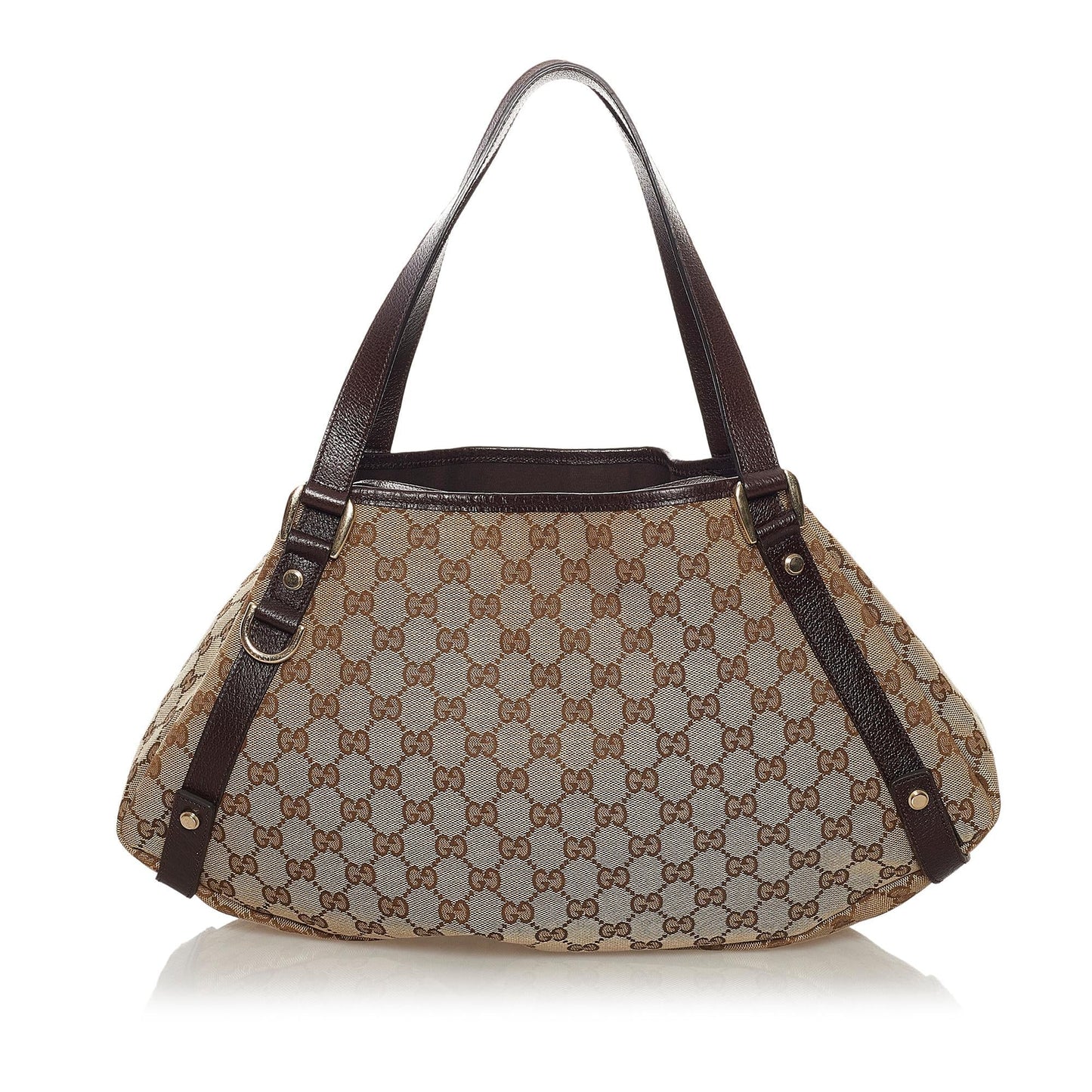 Gucci GG Pelham SHG Canvas Calf Brown Tote Bag
