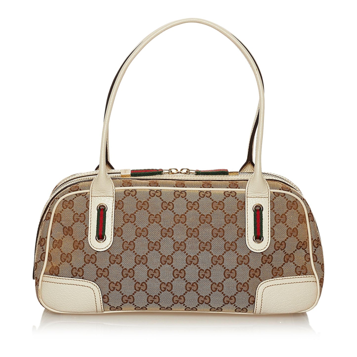 Gucci GG Princy SHG Canvas White Brown Shoulder Bag 3