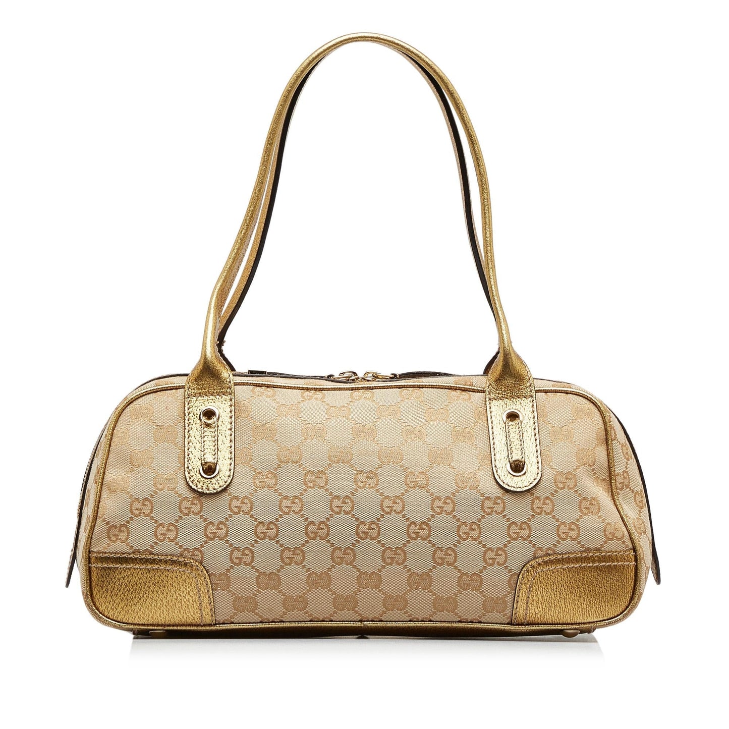 Gucci GG Princy SHG-ACWQW5 Canvas Calf Brown Gold Shoulder Bag