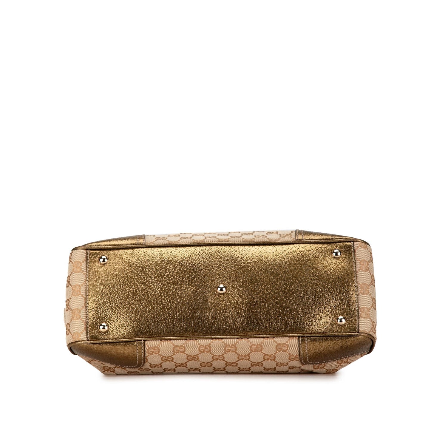 Gucci GG Princy SHG-H6294s Canvas Calf Brown Gold Shoulder Bag