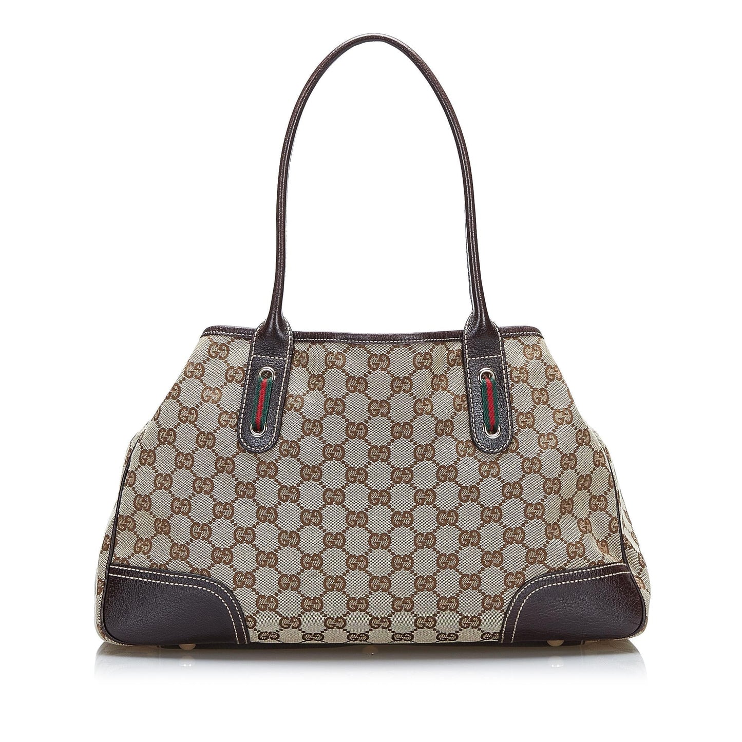Gucci GG Princy SHG-GLor0l Canvas Calf Brown Tote Bag