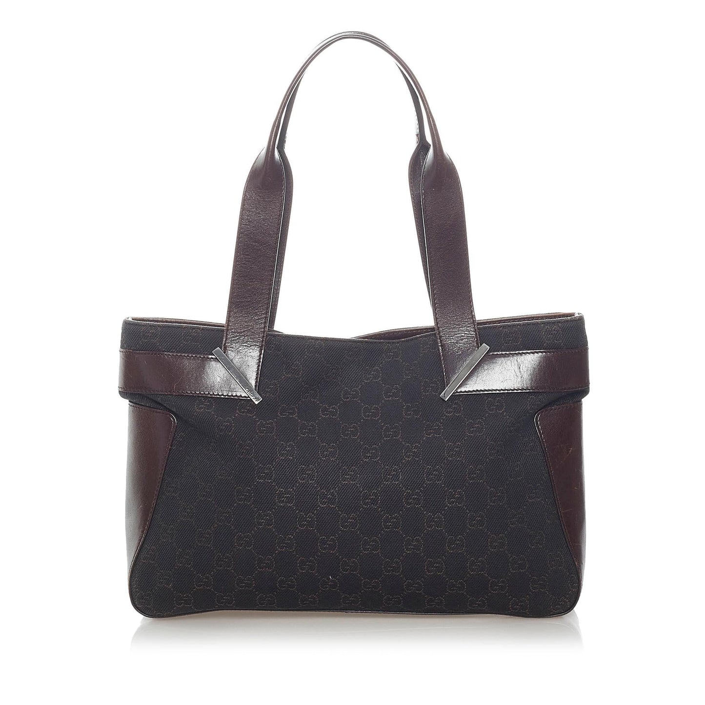 Gucci GG SHG Canvas Calf Brown Shoulder Bag 11