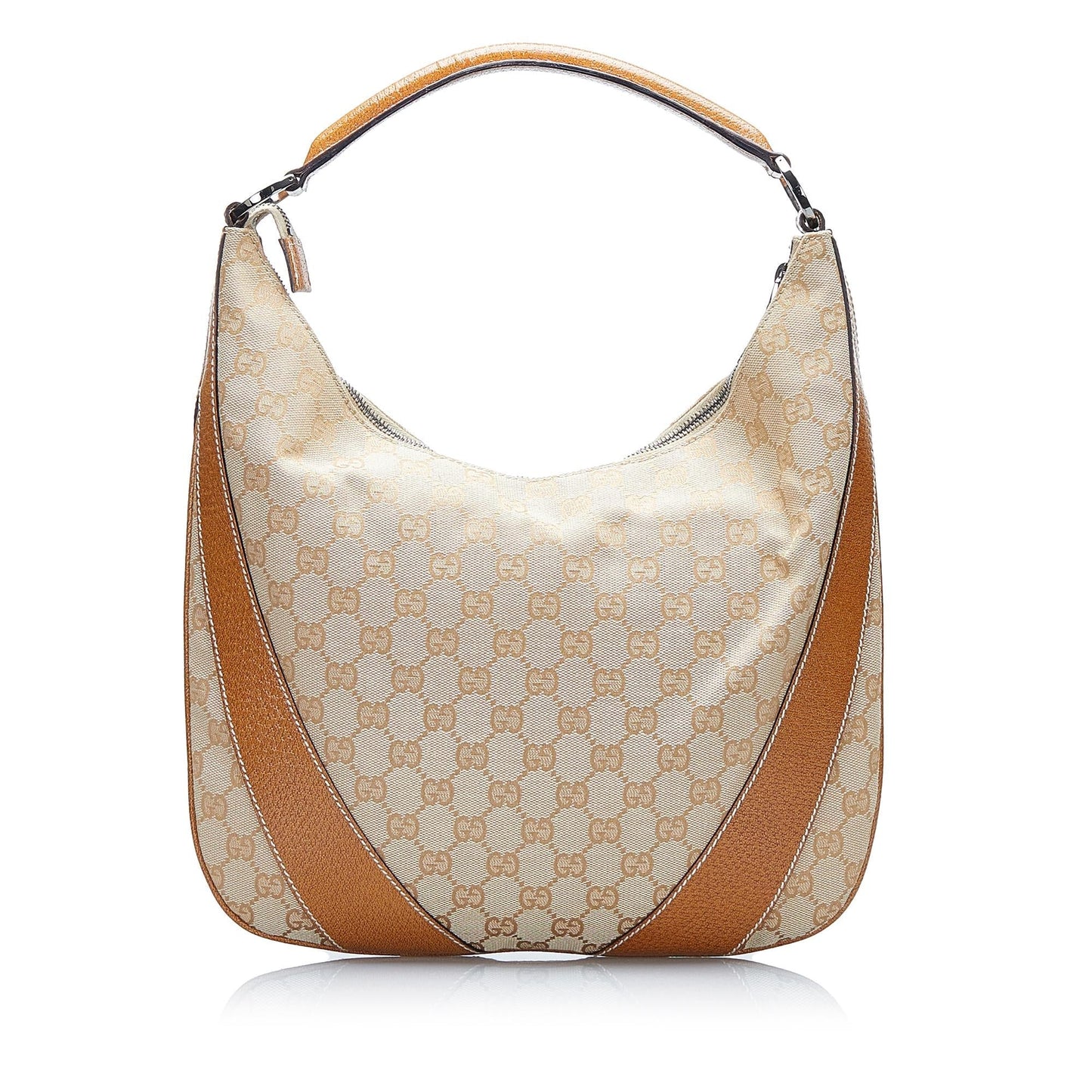 Gucci GG SHG-hIEcEn Canvas Calf Brown Shoulder Bag