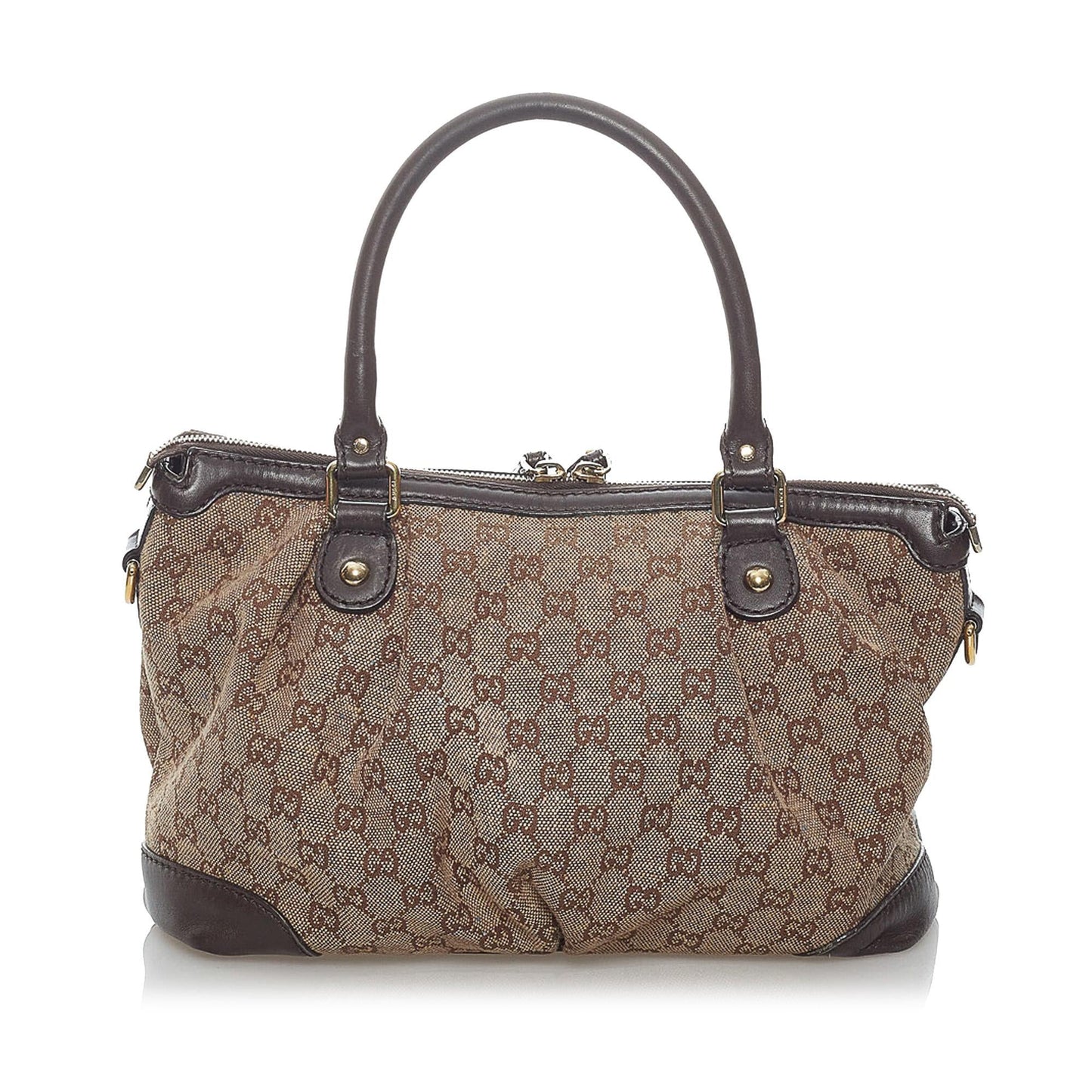 Gucci GG Sukey SHG Canvas Brown Satchel Bag 3