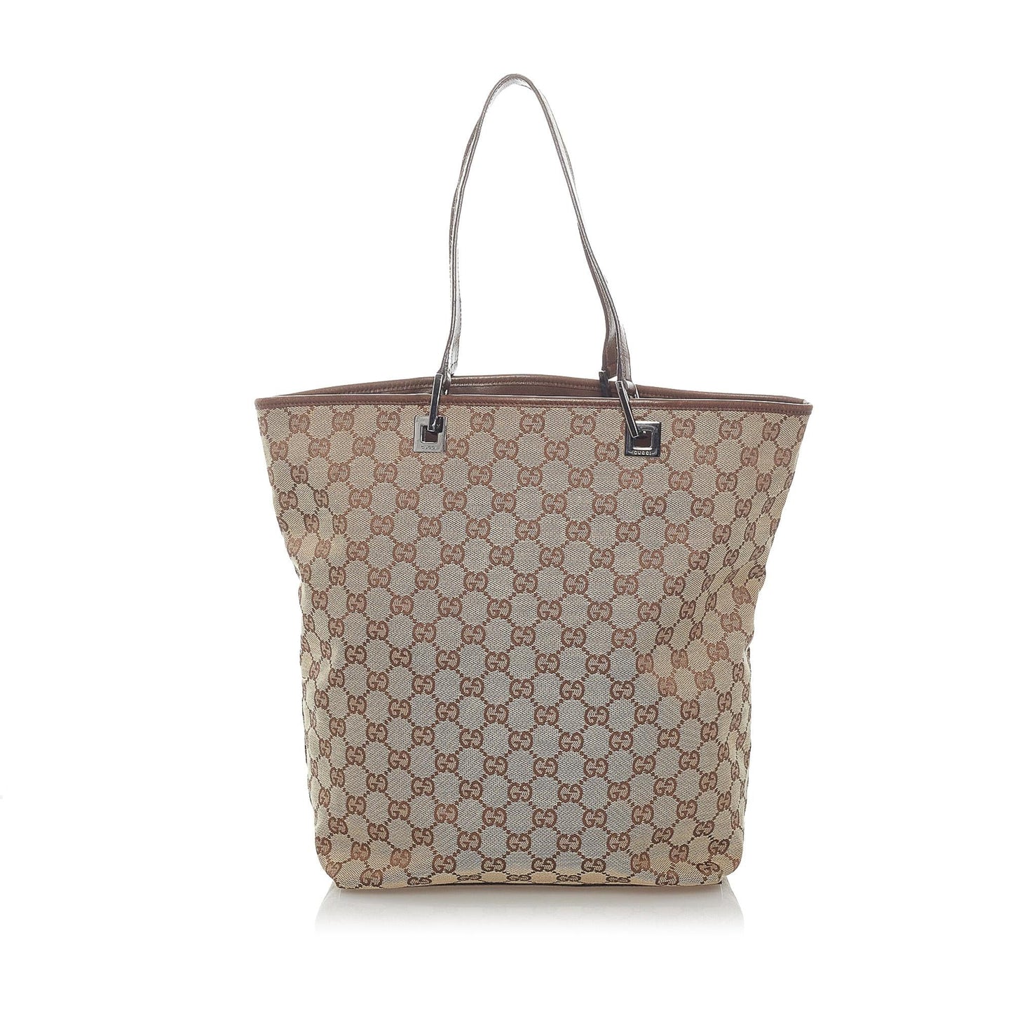 Gucci GG SHG Canvas Brown Tote Bag 38