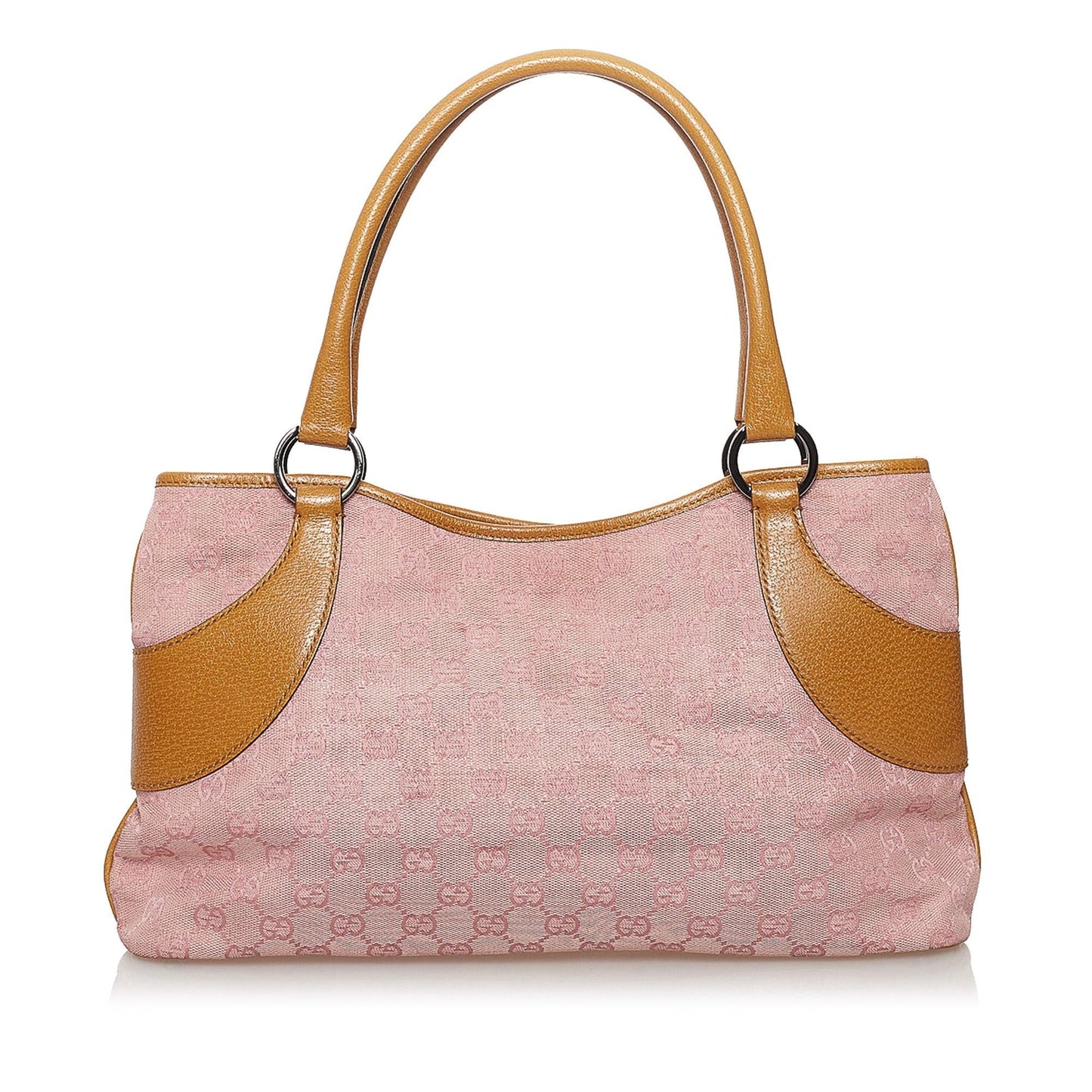 Gucci GG SHG Canvas Brown Pink Tote Bag
