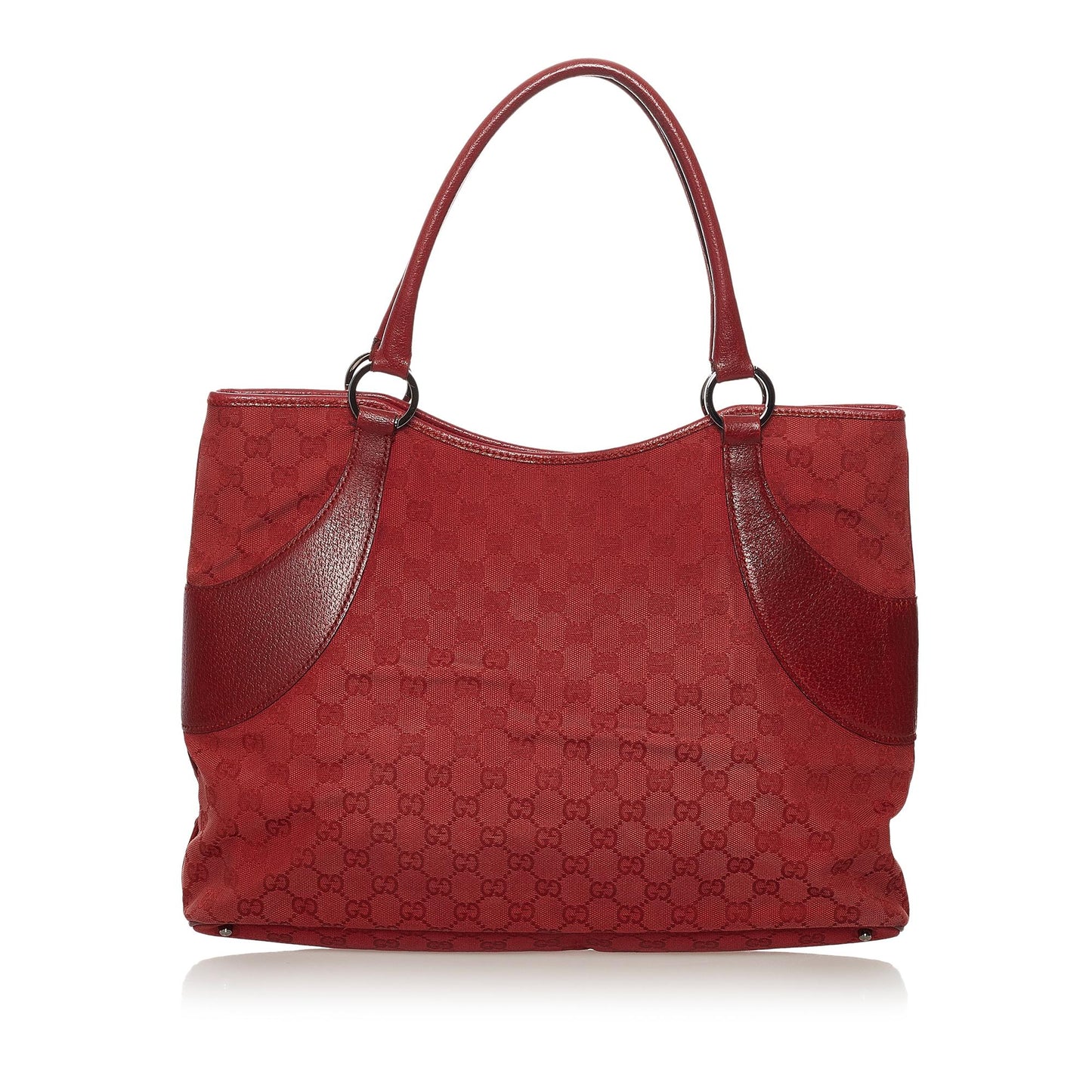 Gucci GG SHG Canvas Red Tote Bag 6