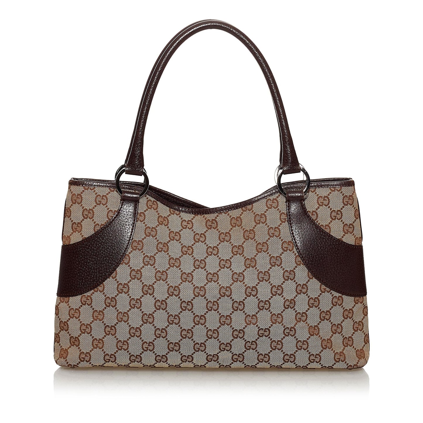 Gucci GG SHG Canvas Brown Tote Bag 8