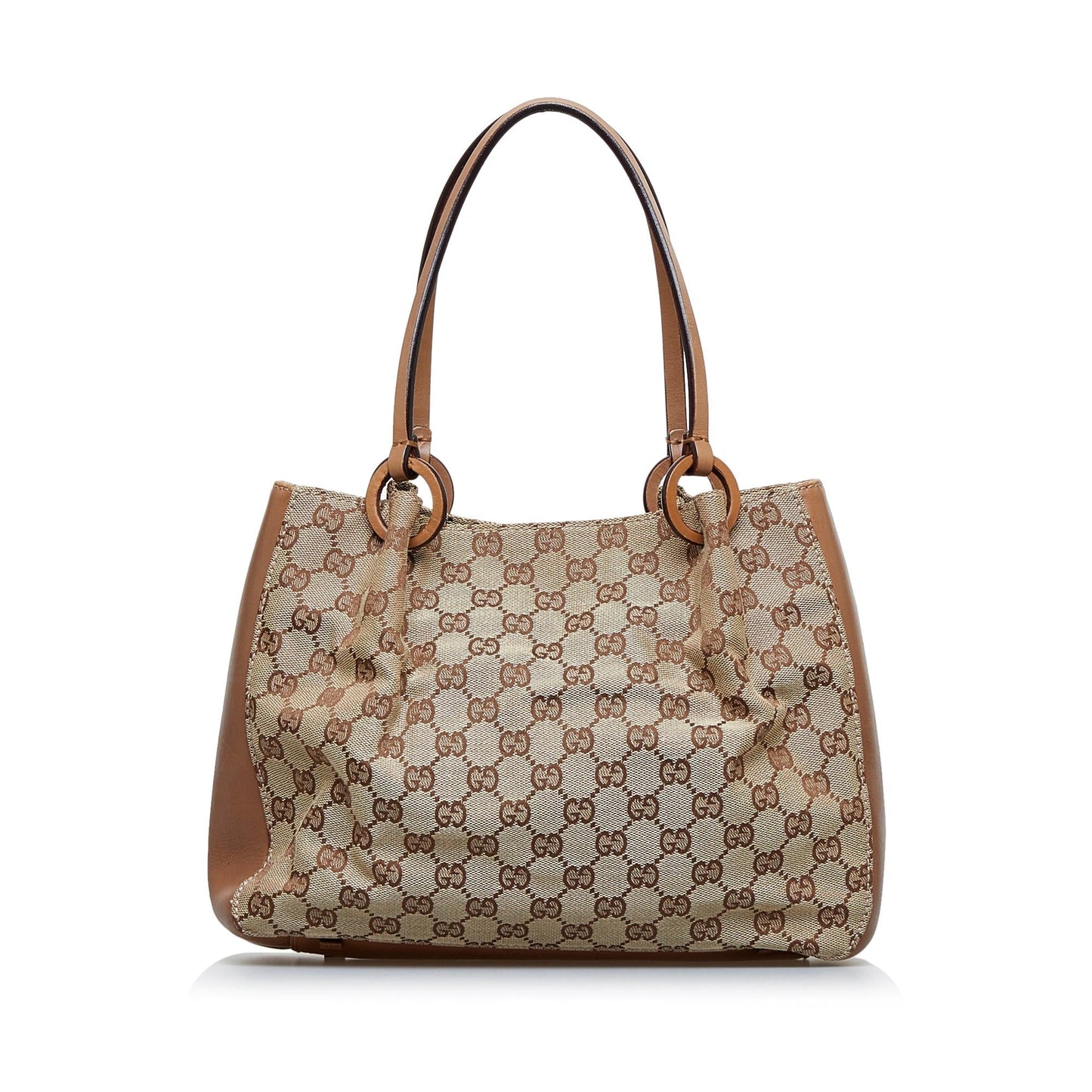 Gucci GG SHG-8eli4C Canvas Brown Tote Bag