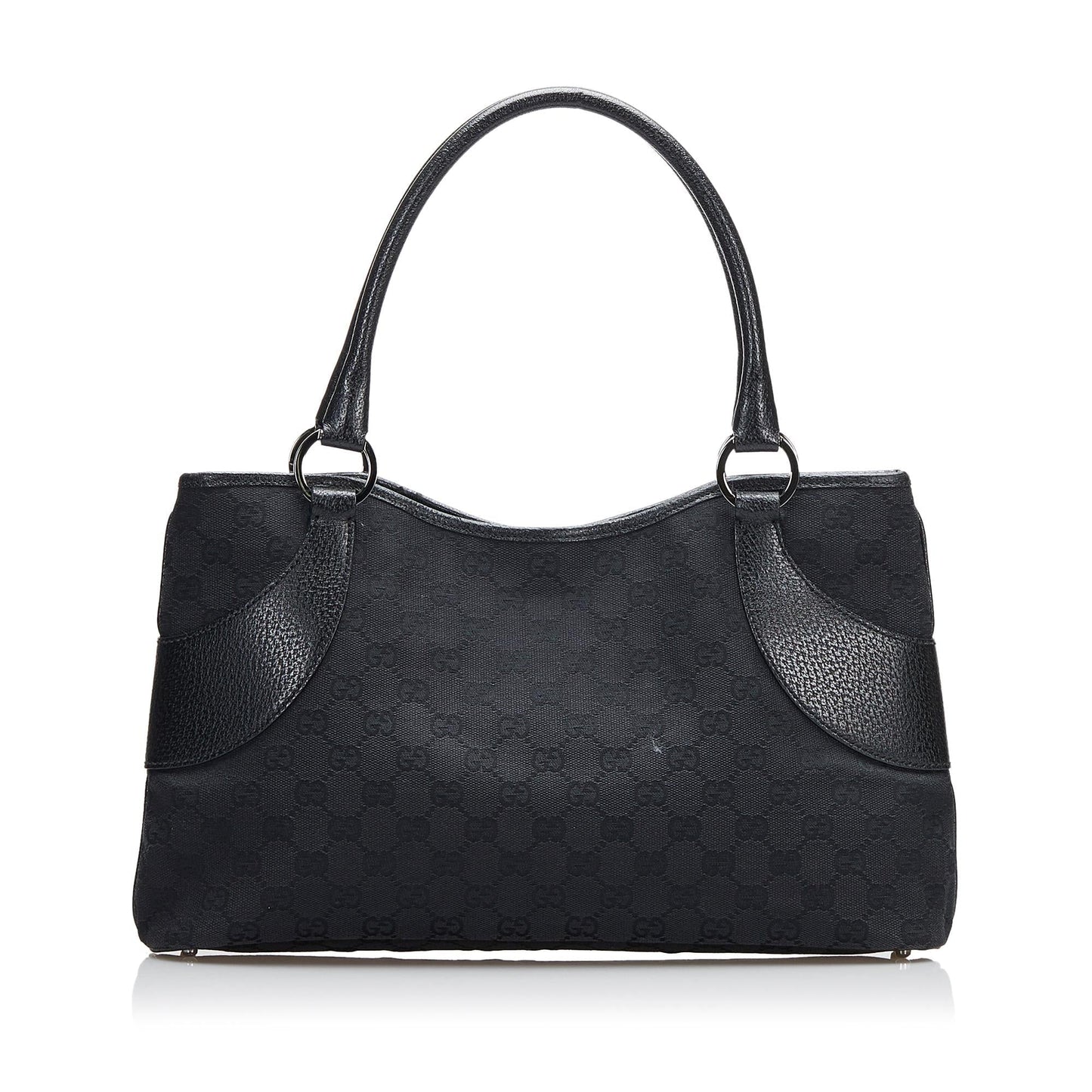 Gucci GG SHG-A9Et8J Canvas Calf Black Tote Bag