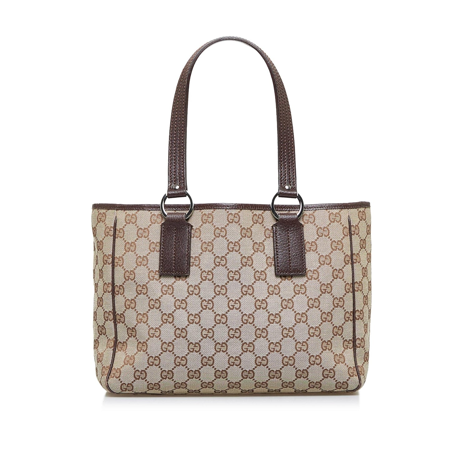 Gucci GG SHG-dXgyjE Canvas Calf Brown Tote Bag