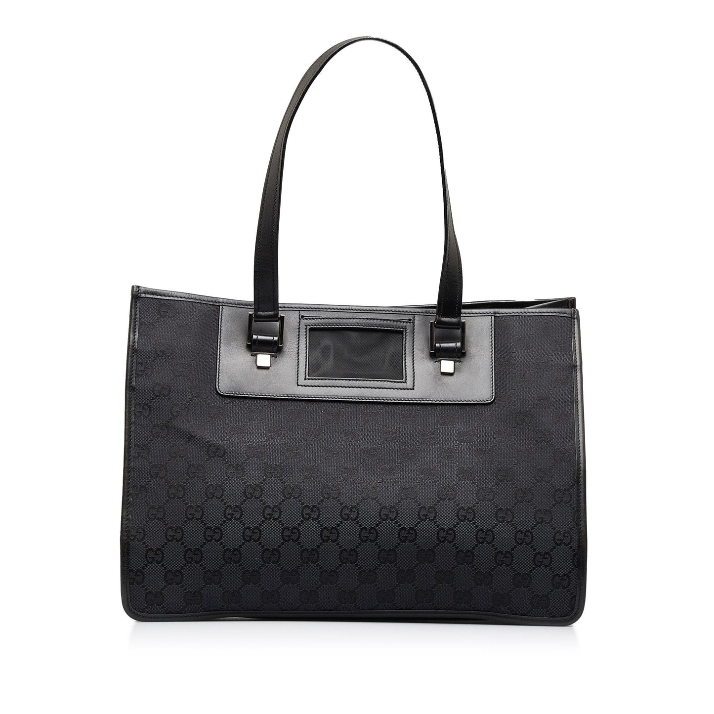 Gucci GG SHG-2zE8Fw Canvas Calf Black Tote Bag