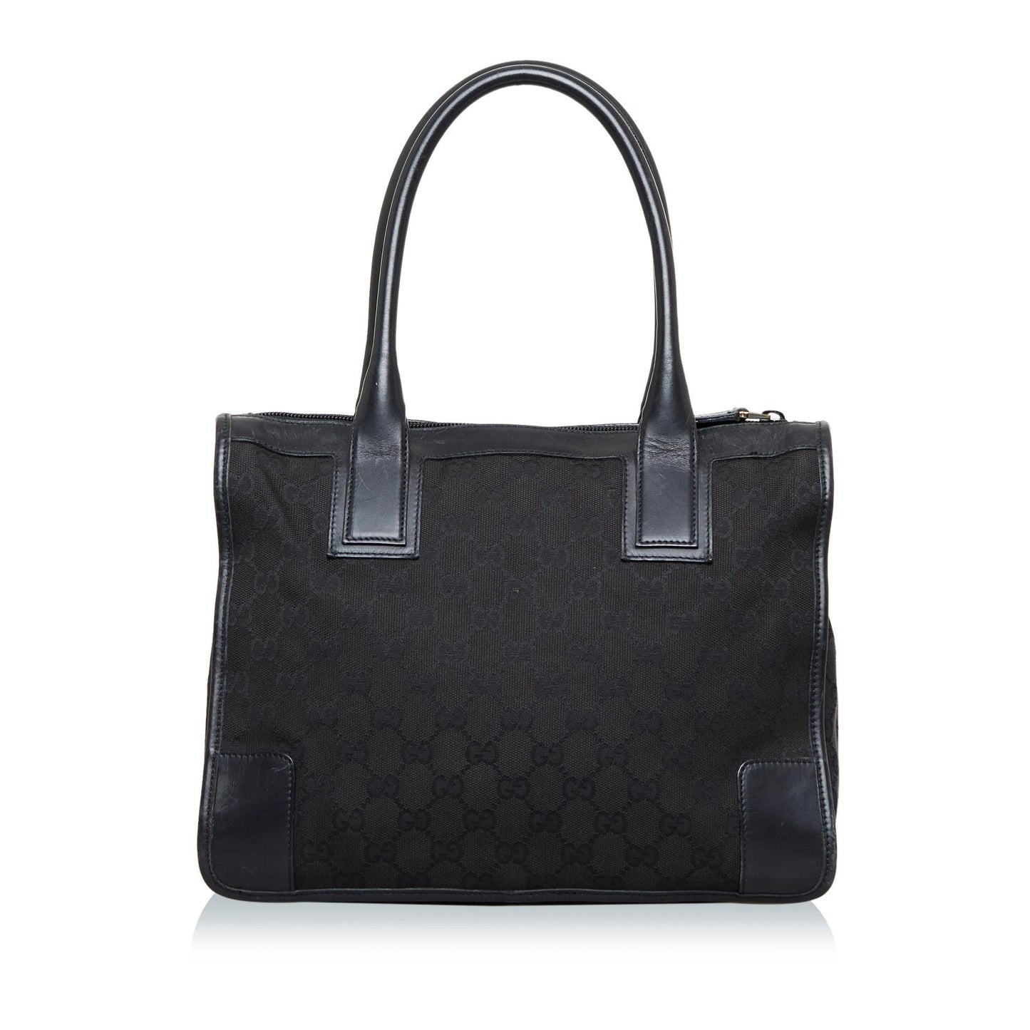 Gucci GG SHG-wFHuvA Canvas Calf Black Tote Bag