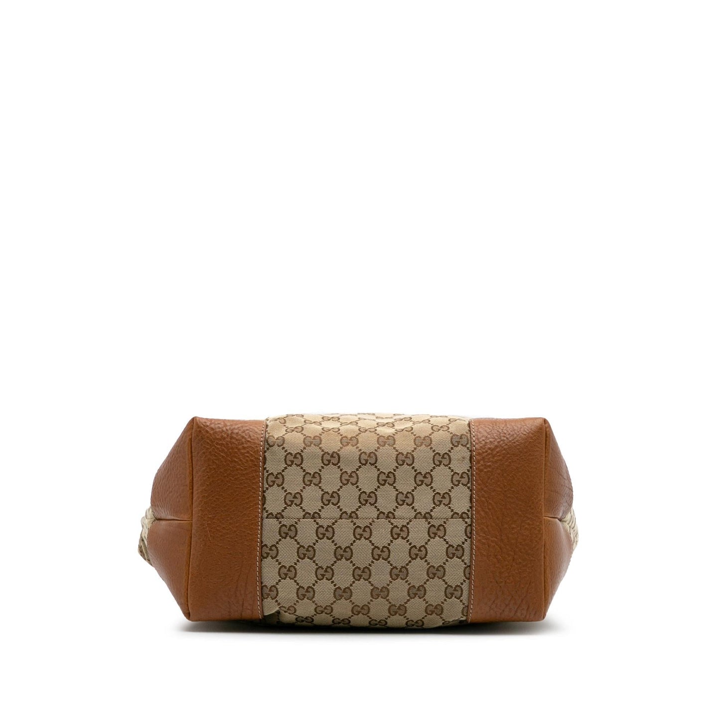 Gucci GG Canvas Calf Brown Tote Bag Tote 11