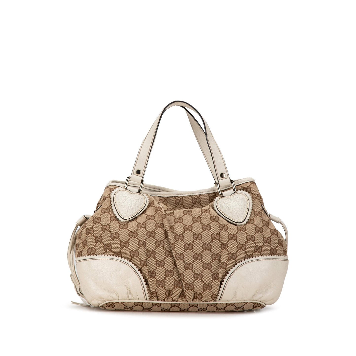 Gucci GG Tribeca SHG-KMsEsP Canvas Calf White Brown Tote Bag