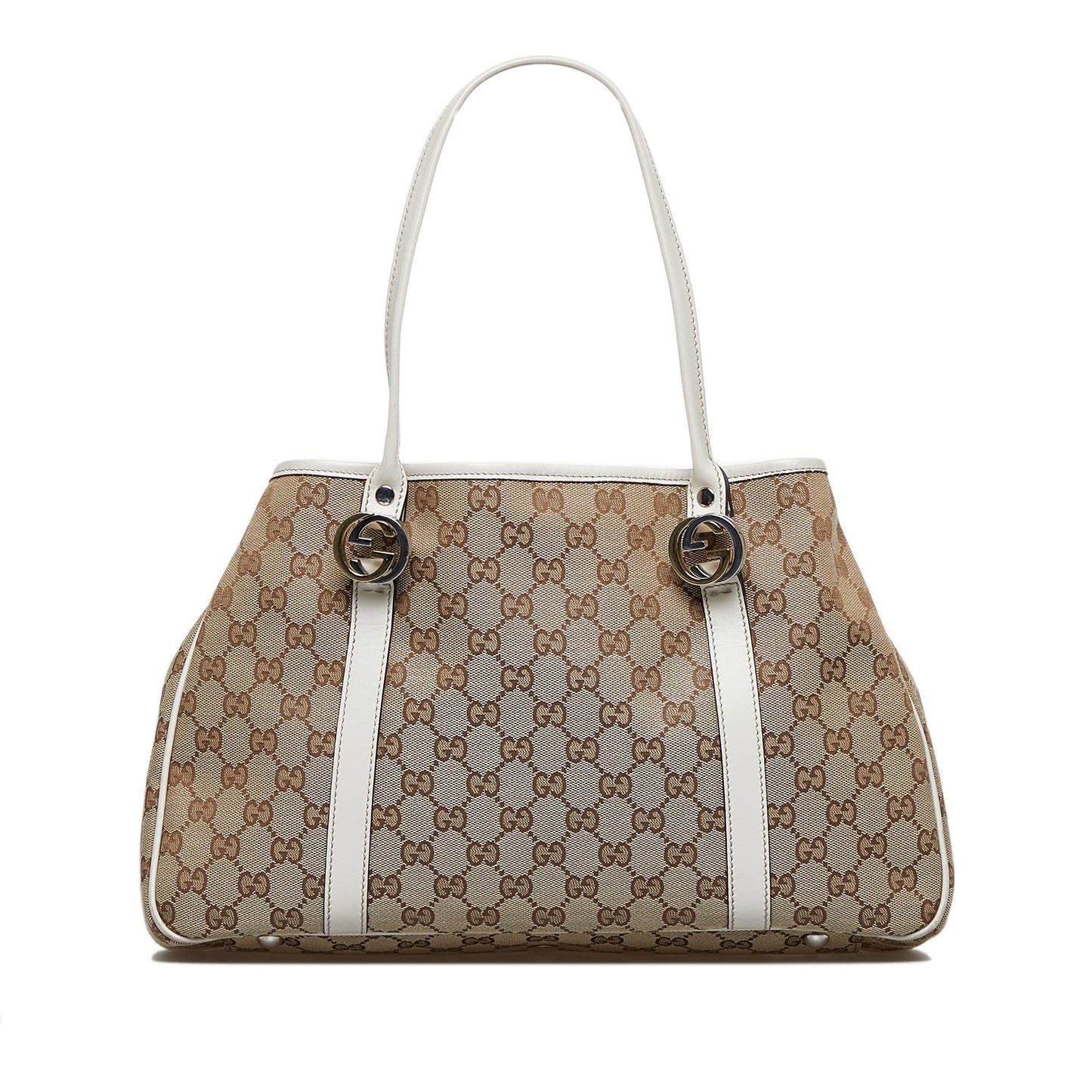 Gucci GG Twins SHG-5uIQ9f Canvas Brown Tote Bag