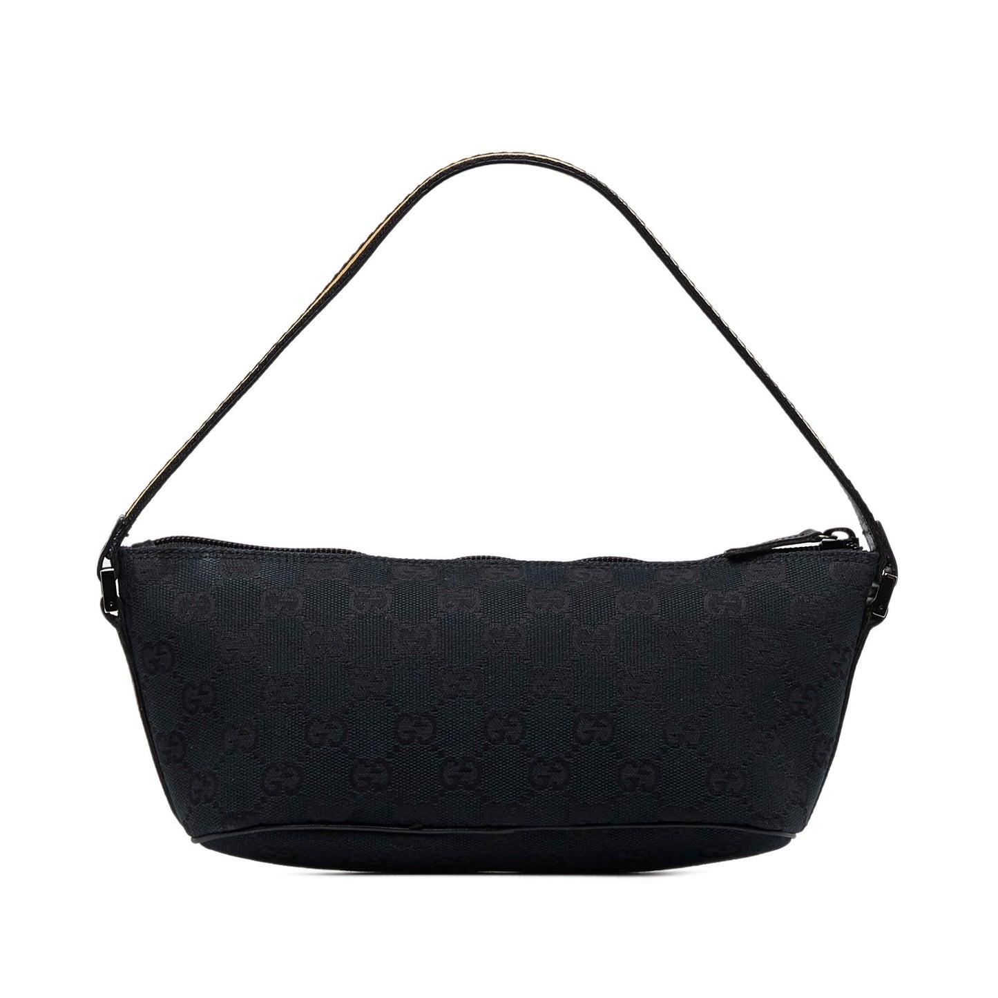 Gucci GG Web Boat Pochette SHG-hSS1sG Canvas Black Handbag