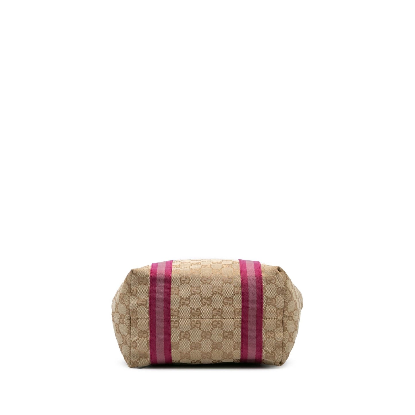 Gucci GG Web Jolicoeur Canvas Brown Tote Bag