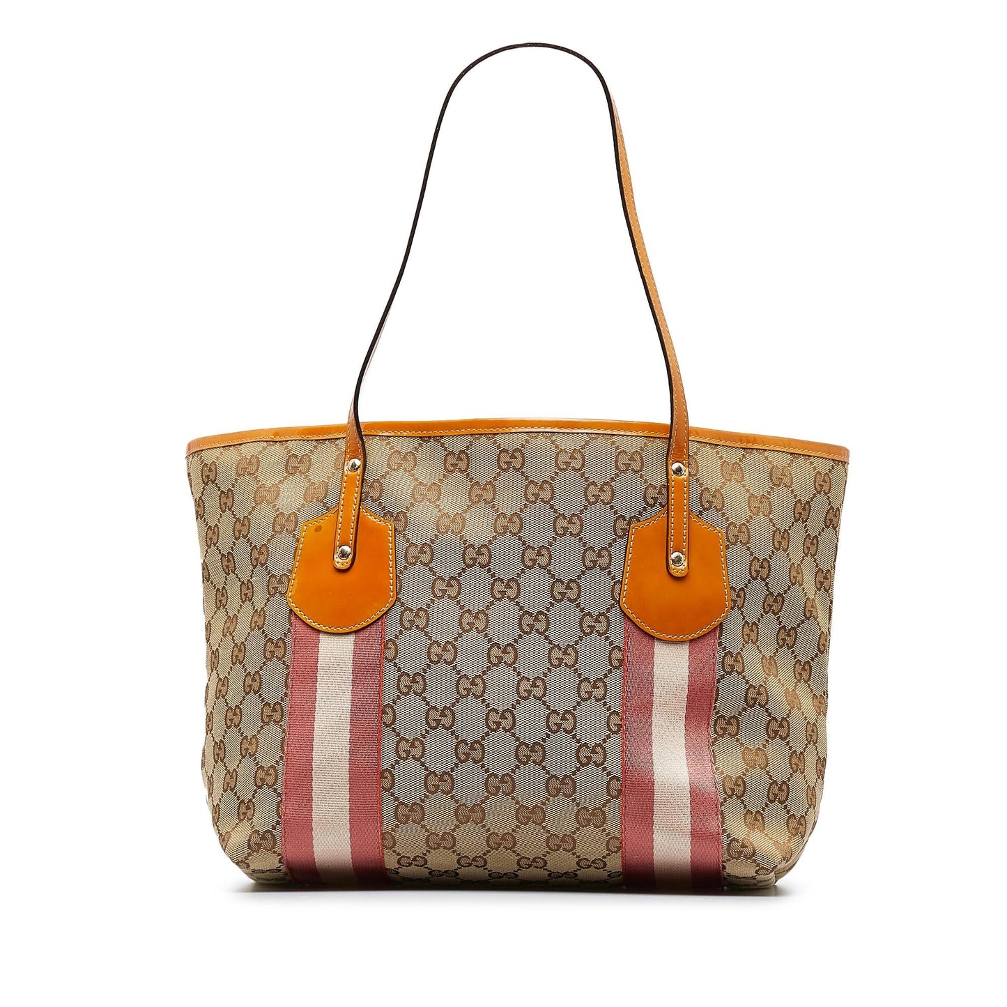Gucci GG Web Jolie SHG-fZEqoK Canvas Brown Tote Bag