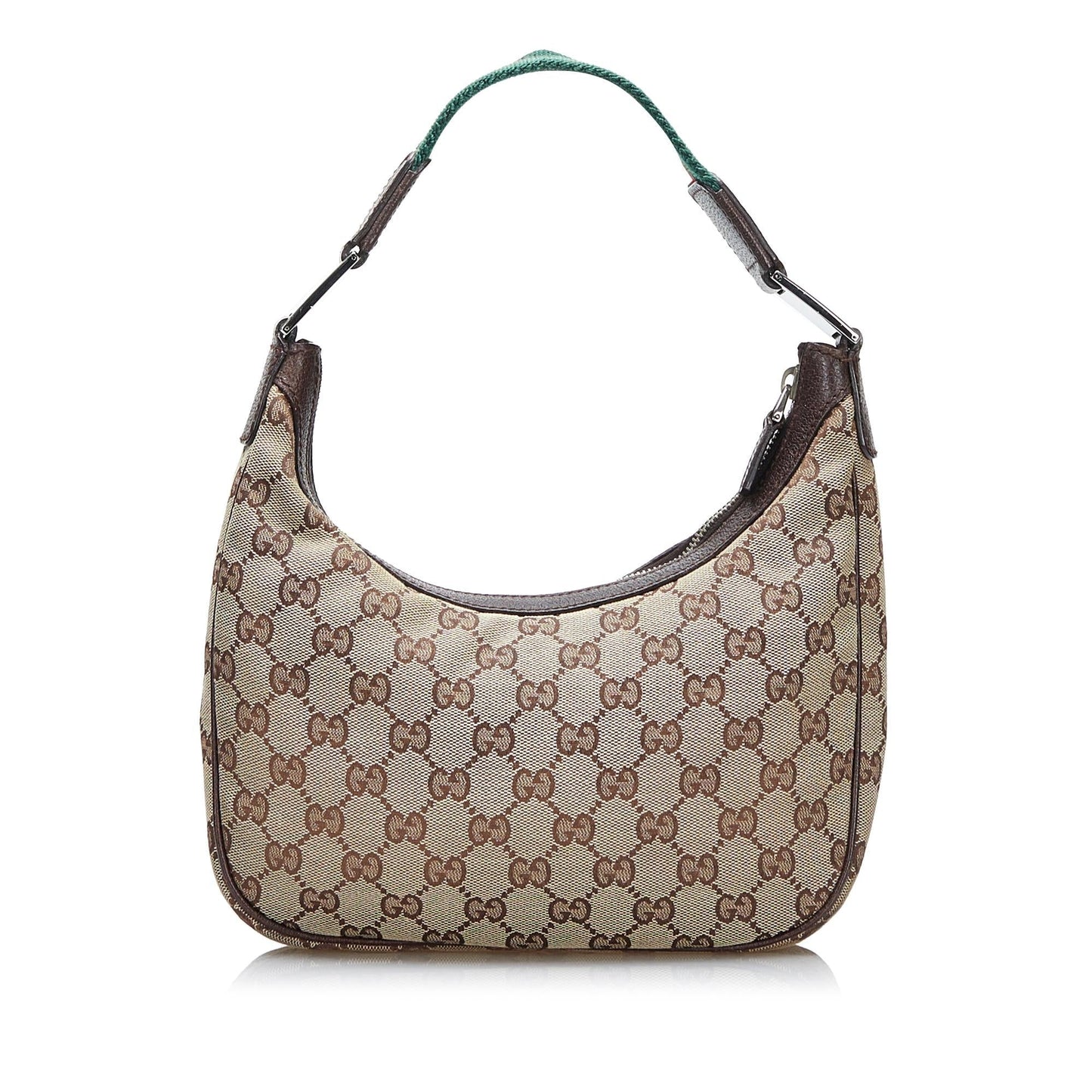 Gucci GG Web SHG-qR6eTf Canvas Brown Shoulder Bag