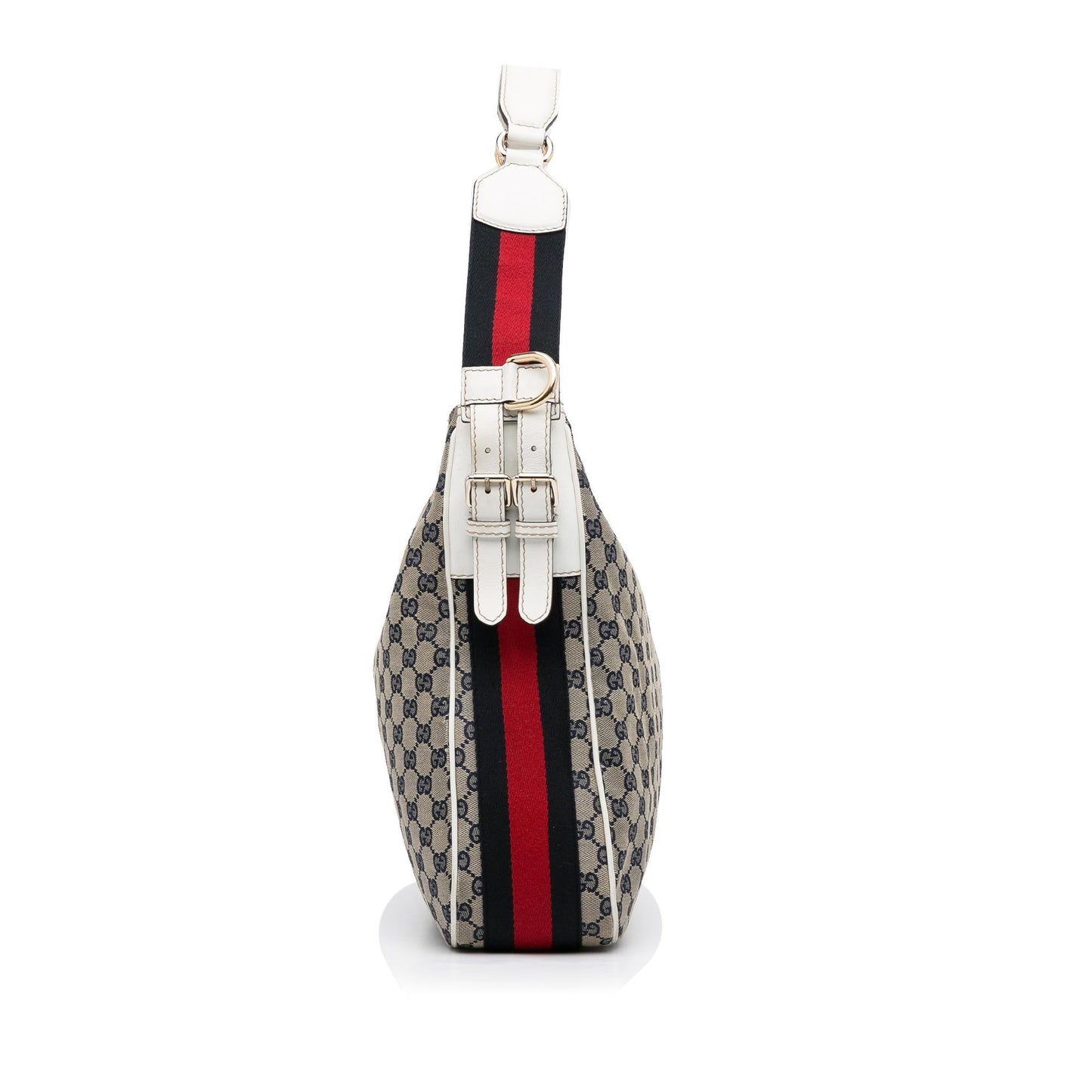 Gucci GG Web SHG-98PH5h Canvas Brown Shoulder Bag