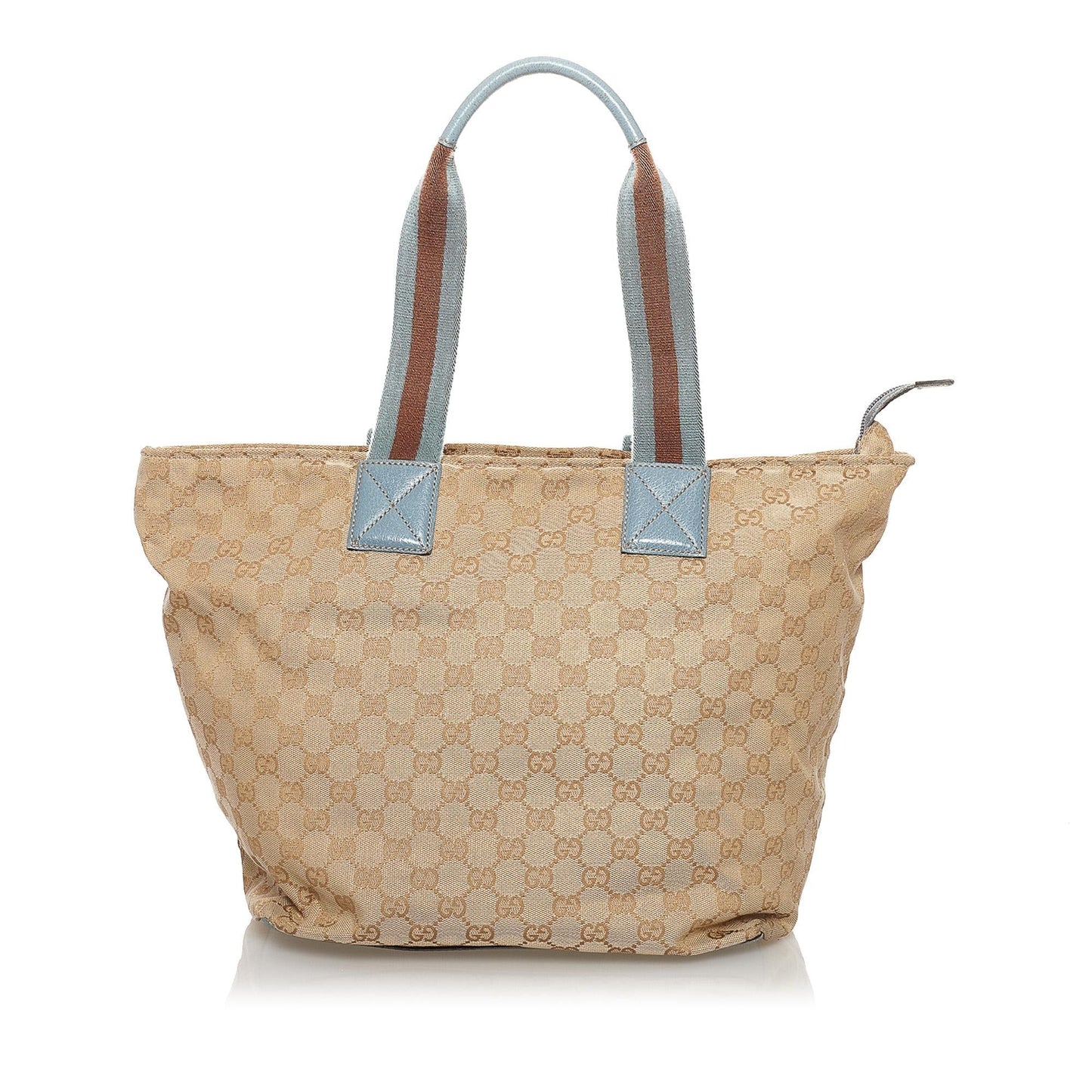 Gucci GG Web SHG Canvas Brown Tote Bag 3
