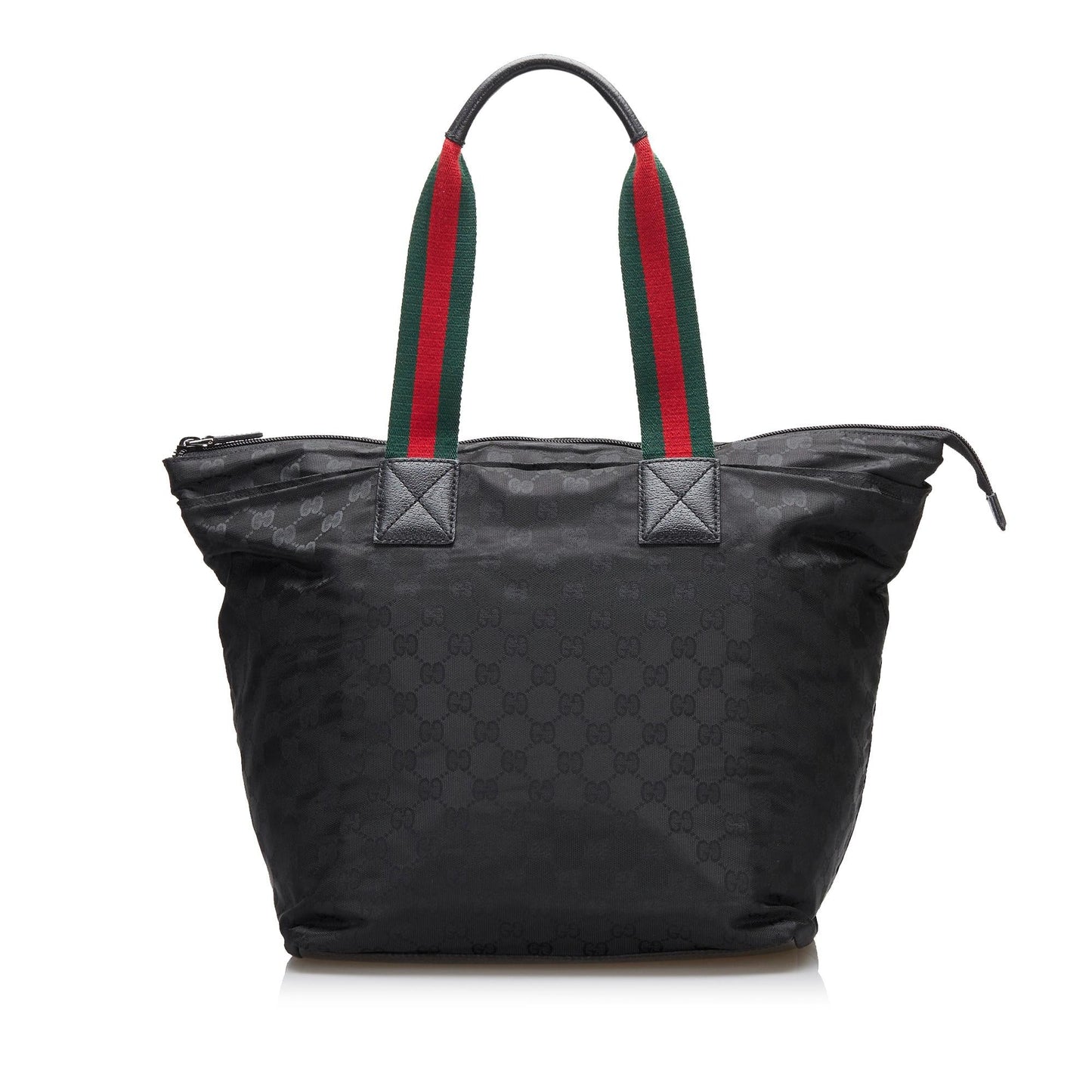 Gucci GG Web SHG Canvas Black Tote Bag