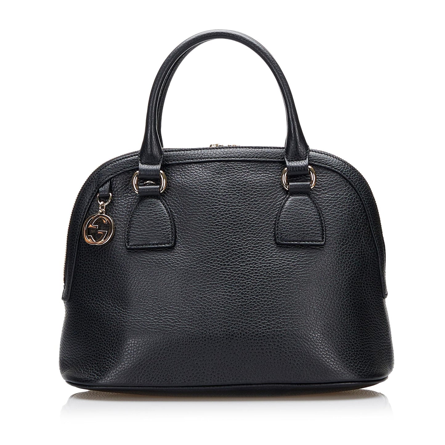 Gucci GG Charm Dome SHG-MjrXc4 Calf Black Satchel Bag