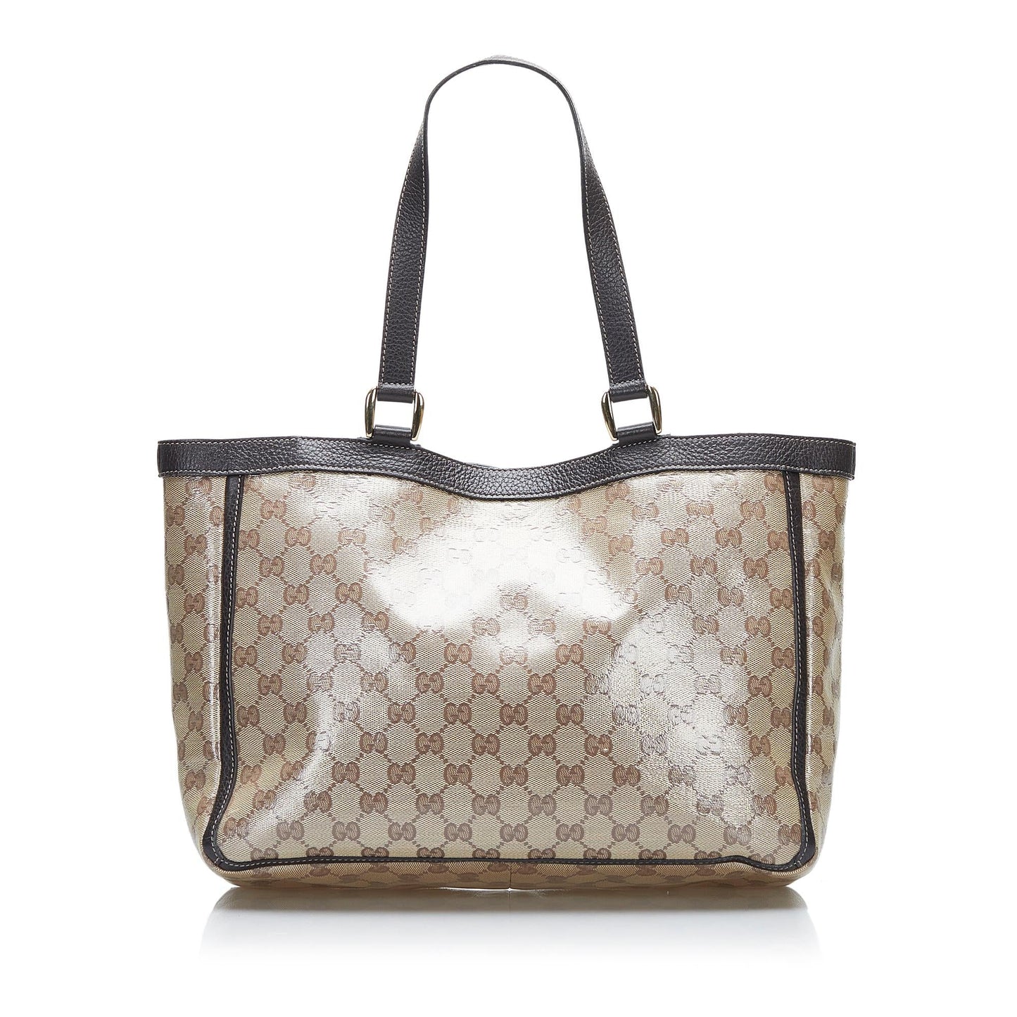 Gucci GG Crystal Abbey Pocket SHG-HEx0Bk Brown Tote Bag