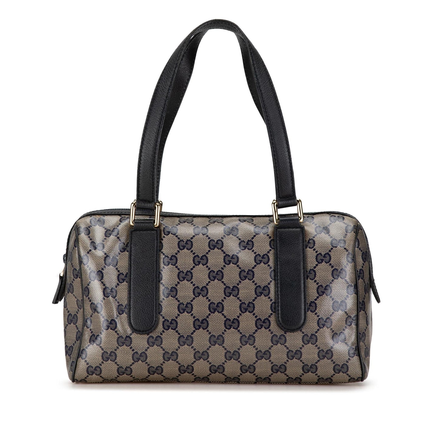 Gucci GG Crystal SHG-54ziW9 Canvas Calf Brown Satchel Bag