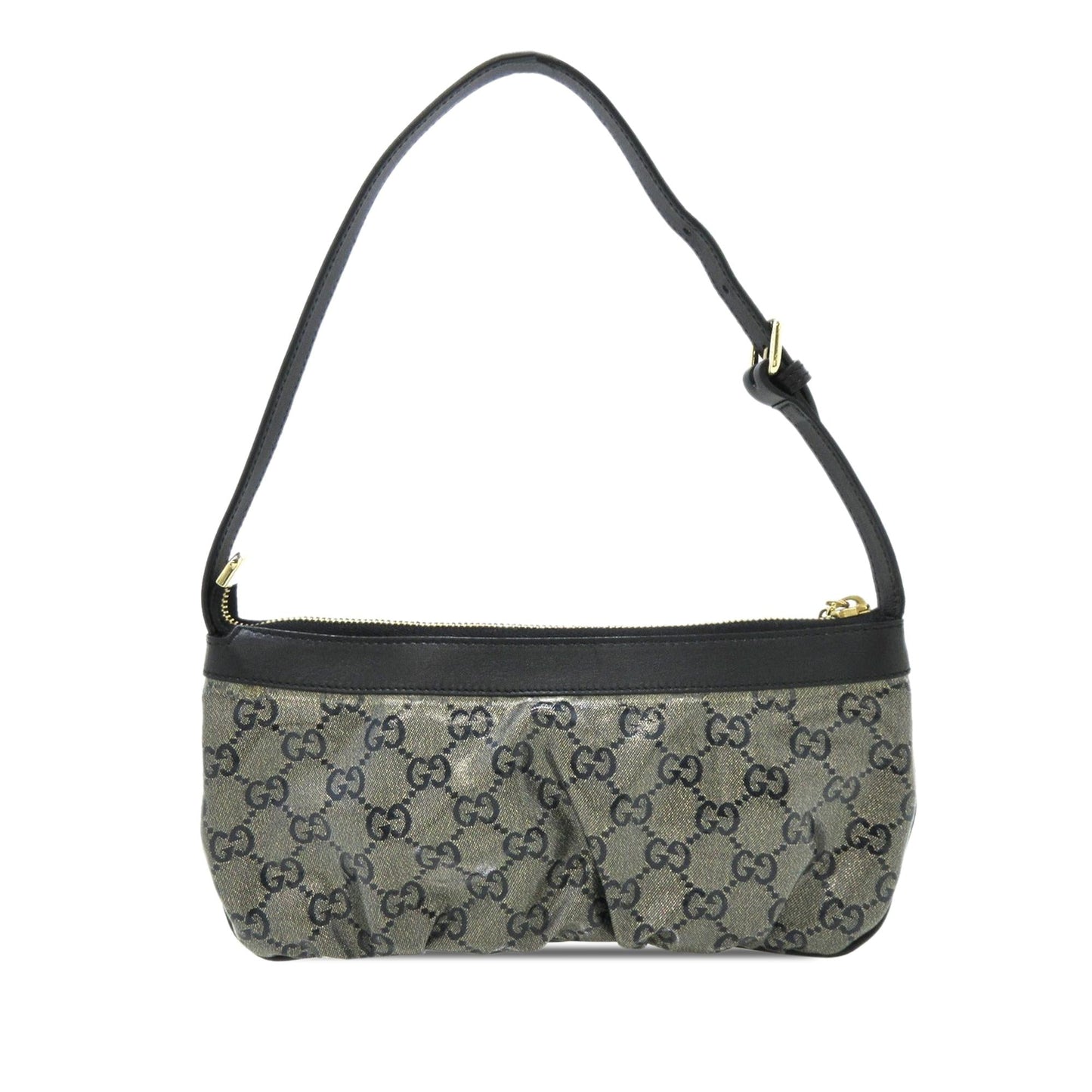 Gucci GG Crystal Interlocking G SHG-EXFsQV Canvas Calf Grey Shoulder Bag