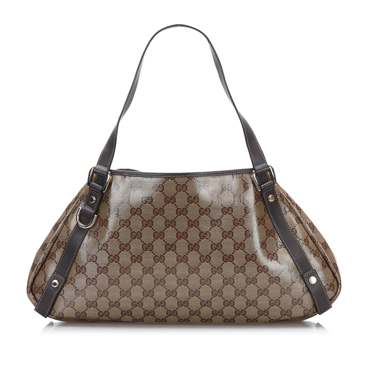 Gucci GG Crystal Pelham SHG Brown Tote Bag