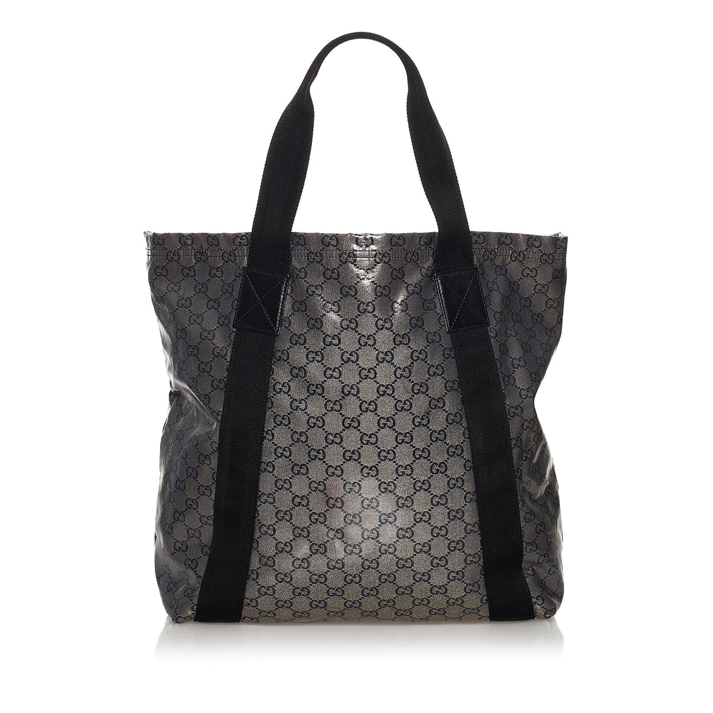 Gucci GG Crystal SHG Calf Black Grey Tote Bag
