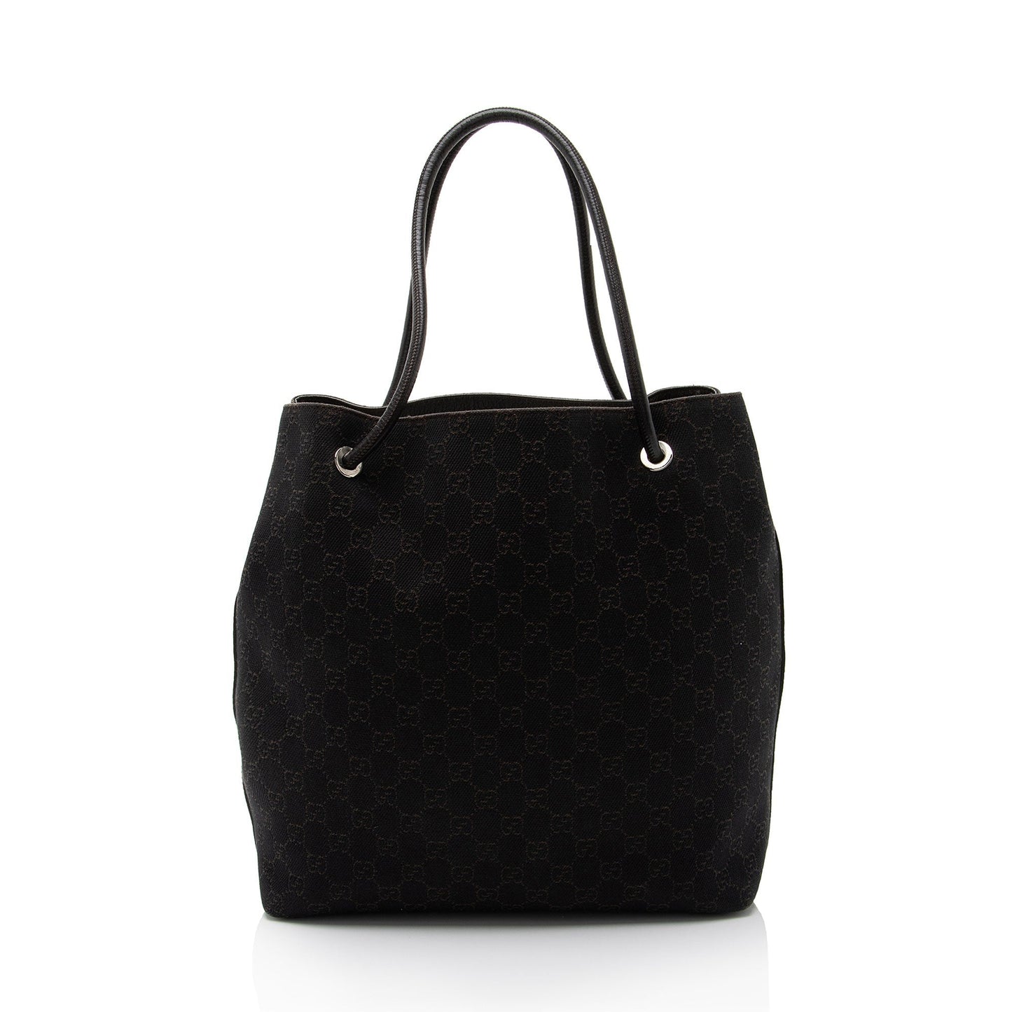 Gucci GG Gifford SHF-Z5HiOr Leather Denim Black Brown Tote Bag