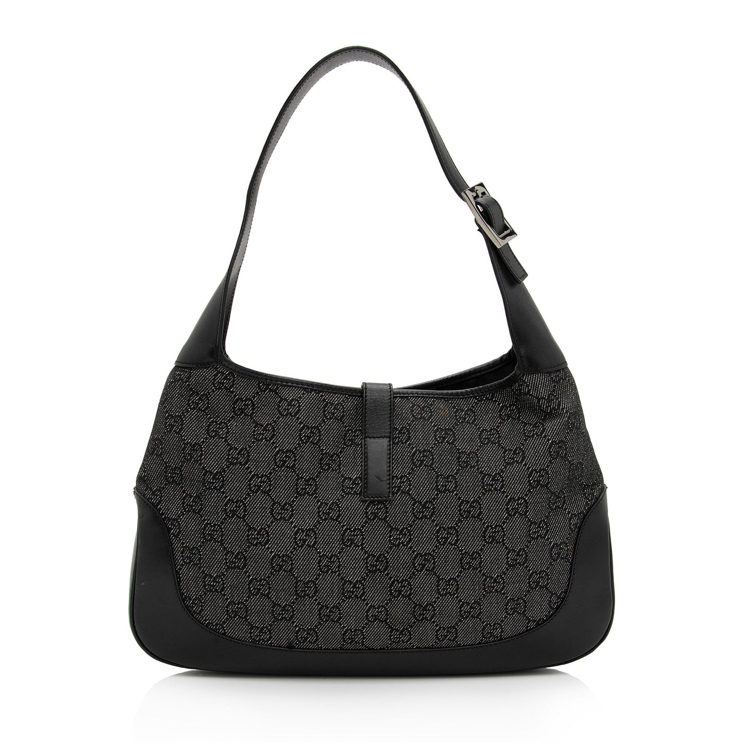 Gucci GG Jackie SHF-fYh4CG Leather Denim Blue Shoulder Bag