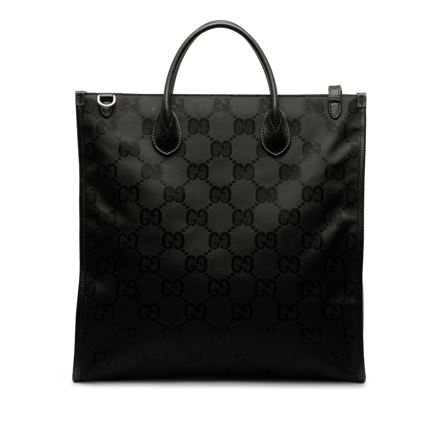 Gucci GG Econyl Off Grid Convertible Nylon Calf Black Tote Bag