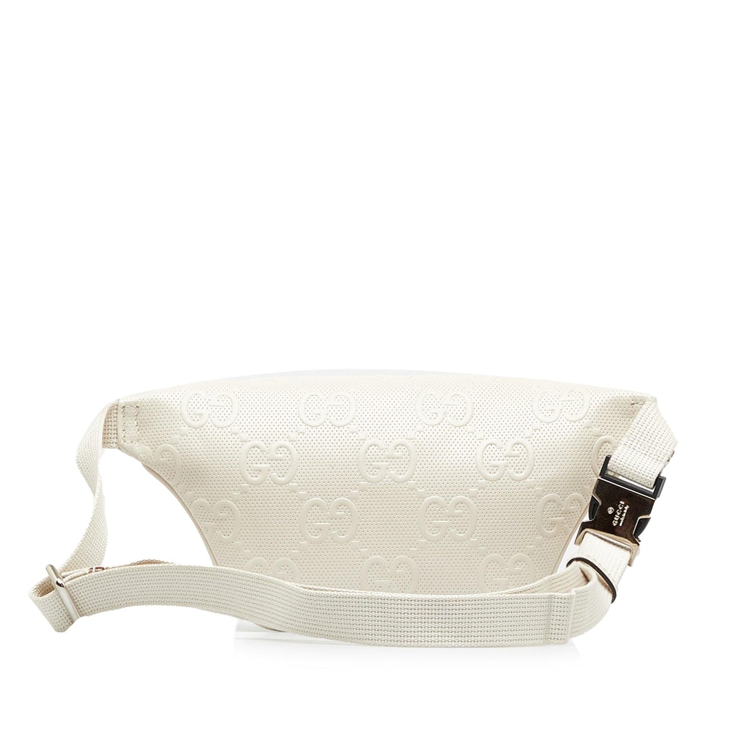 Gucci GG Embossed Belt SHG-m6grtV Calf White Accessory