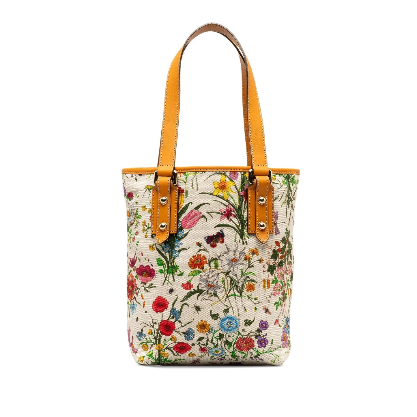 Gucci GG Flora SHG-AnlQ8h Canvas White Tote Bag