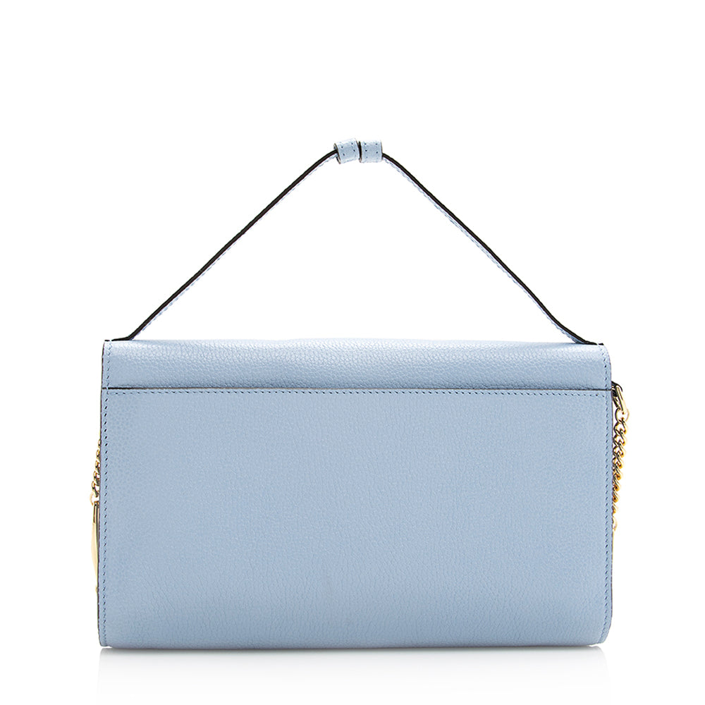 Gucci Zumi SHF Leather Blue Crossbody Bag