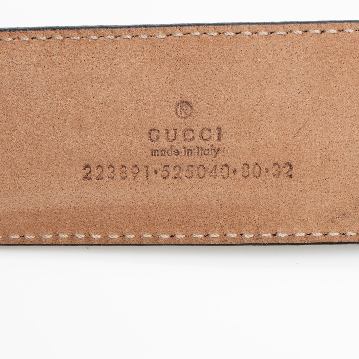 Gucci GG Imprime Interlocking G Belt Leather Canvas Black Accessory
