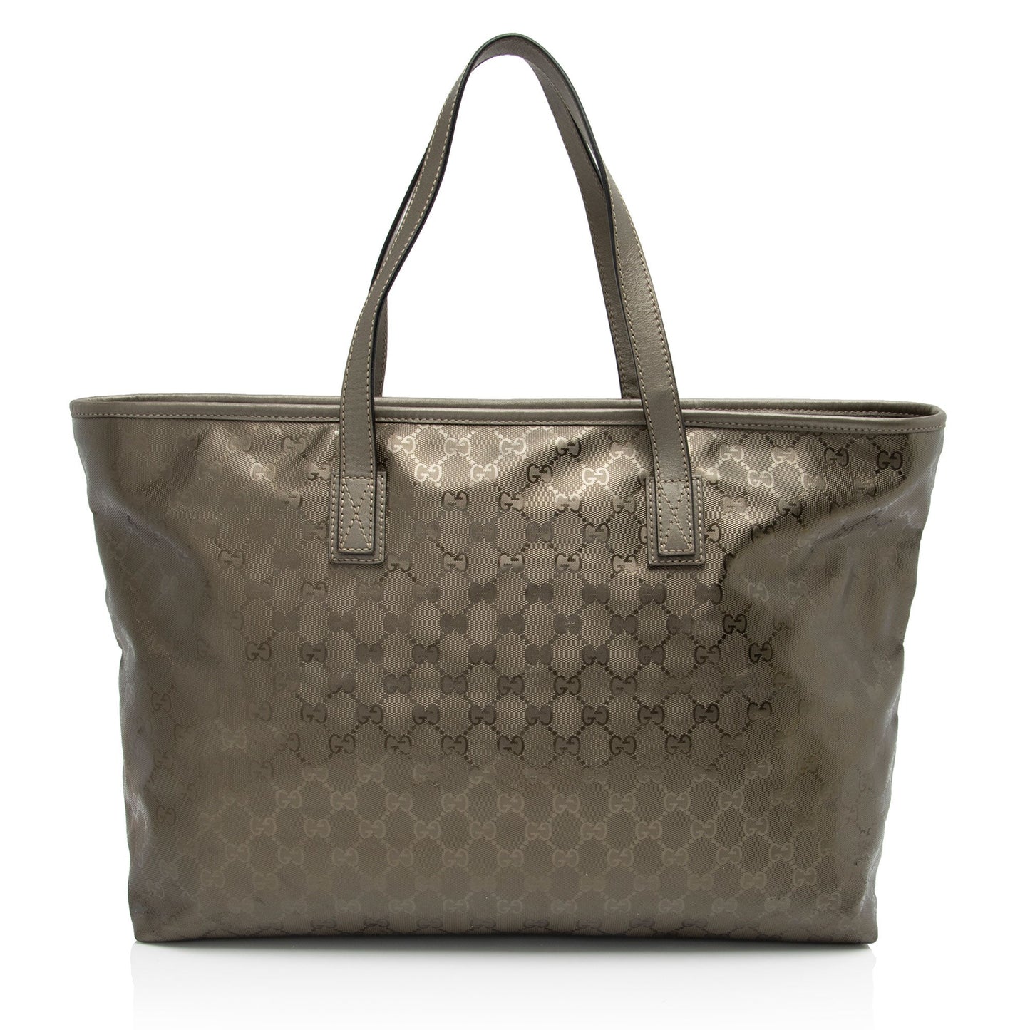 Gucci GG Imprime SHF-vLQjcK Leather Canvas Gold Large Tote Bag